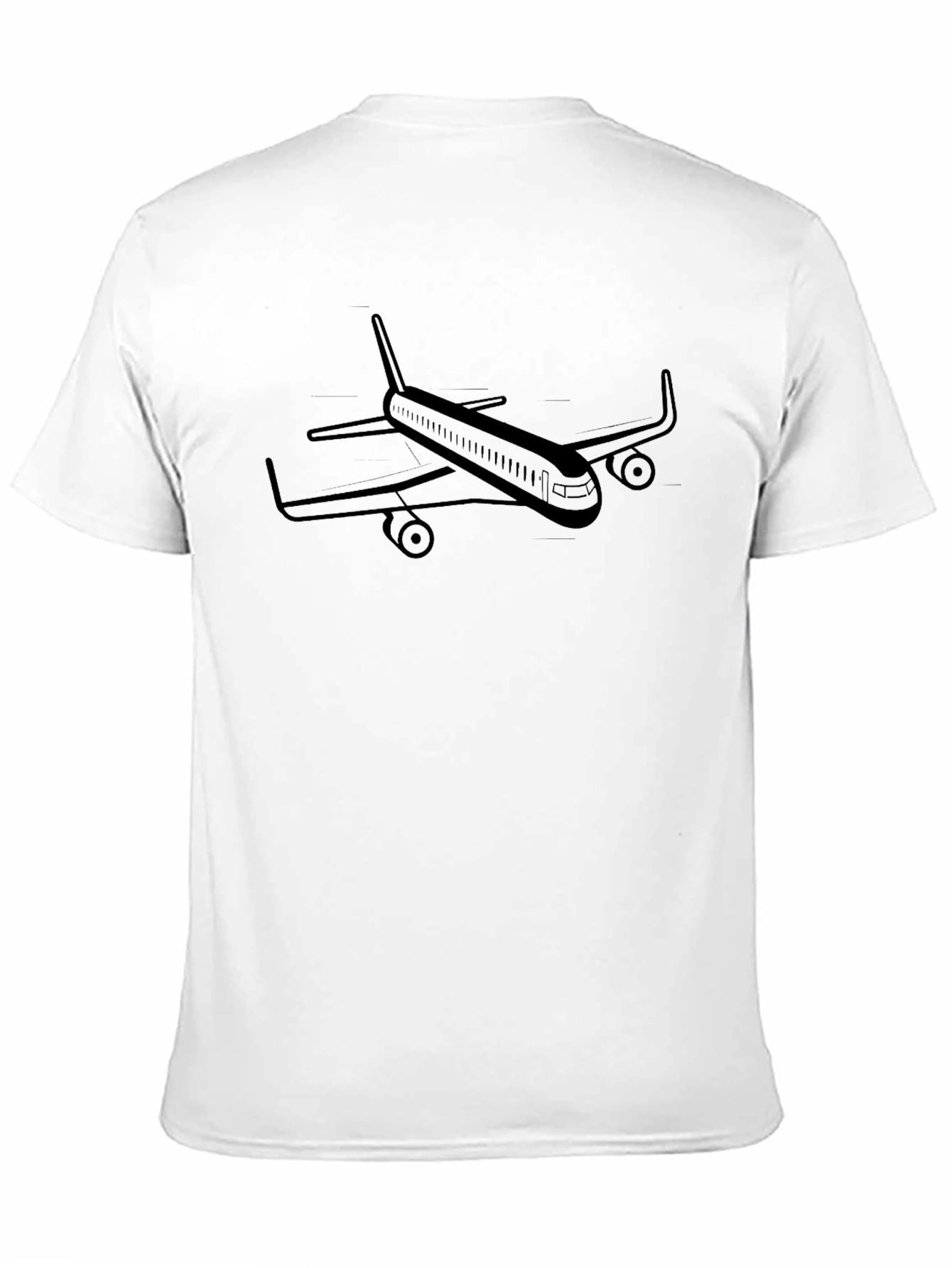 Airplane Graphic T-Shirt - Black Casual Tee