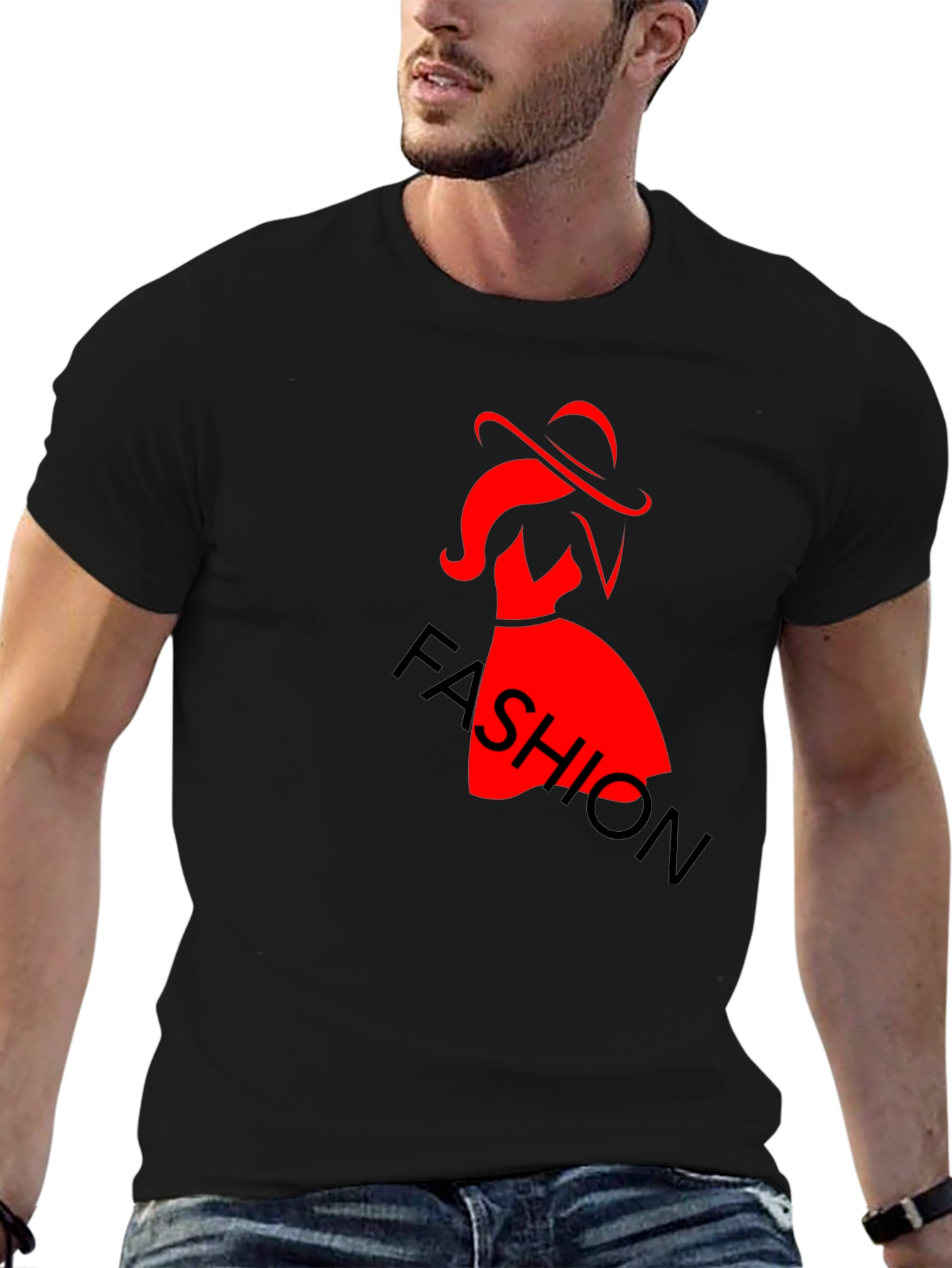 Fashion Tee: Stylish Silhouette Graphic Print