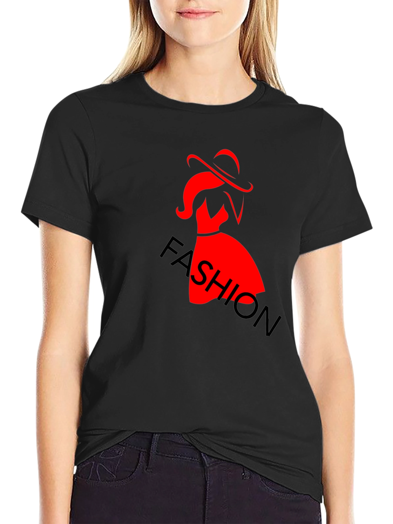 Fashion Tee: Stylish Silhouette Graphic Print