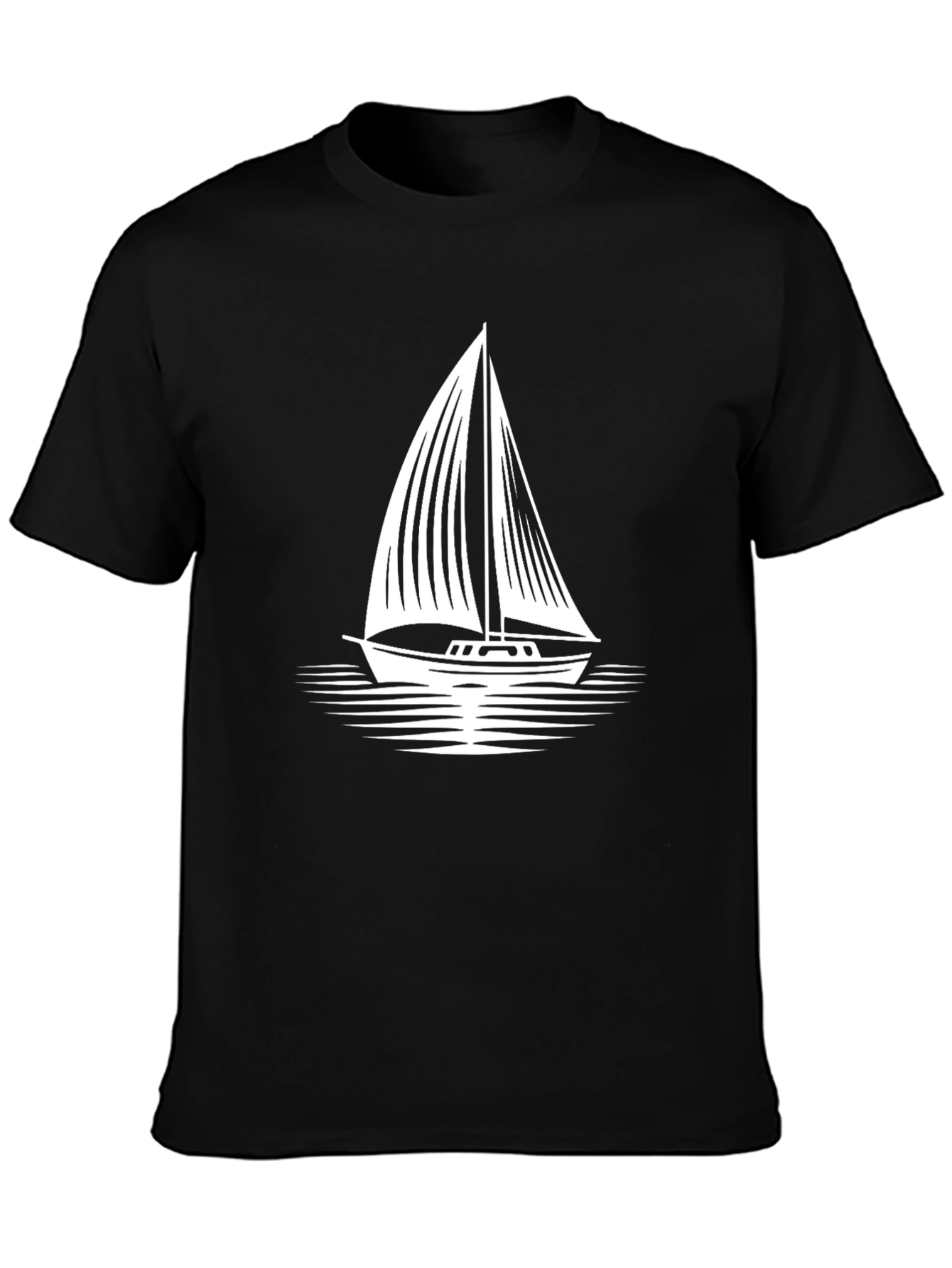 Black Sailboat Graphic Tee
