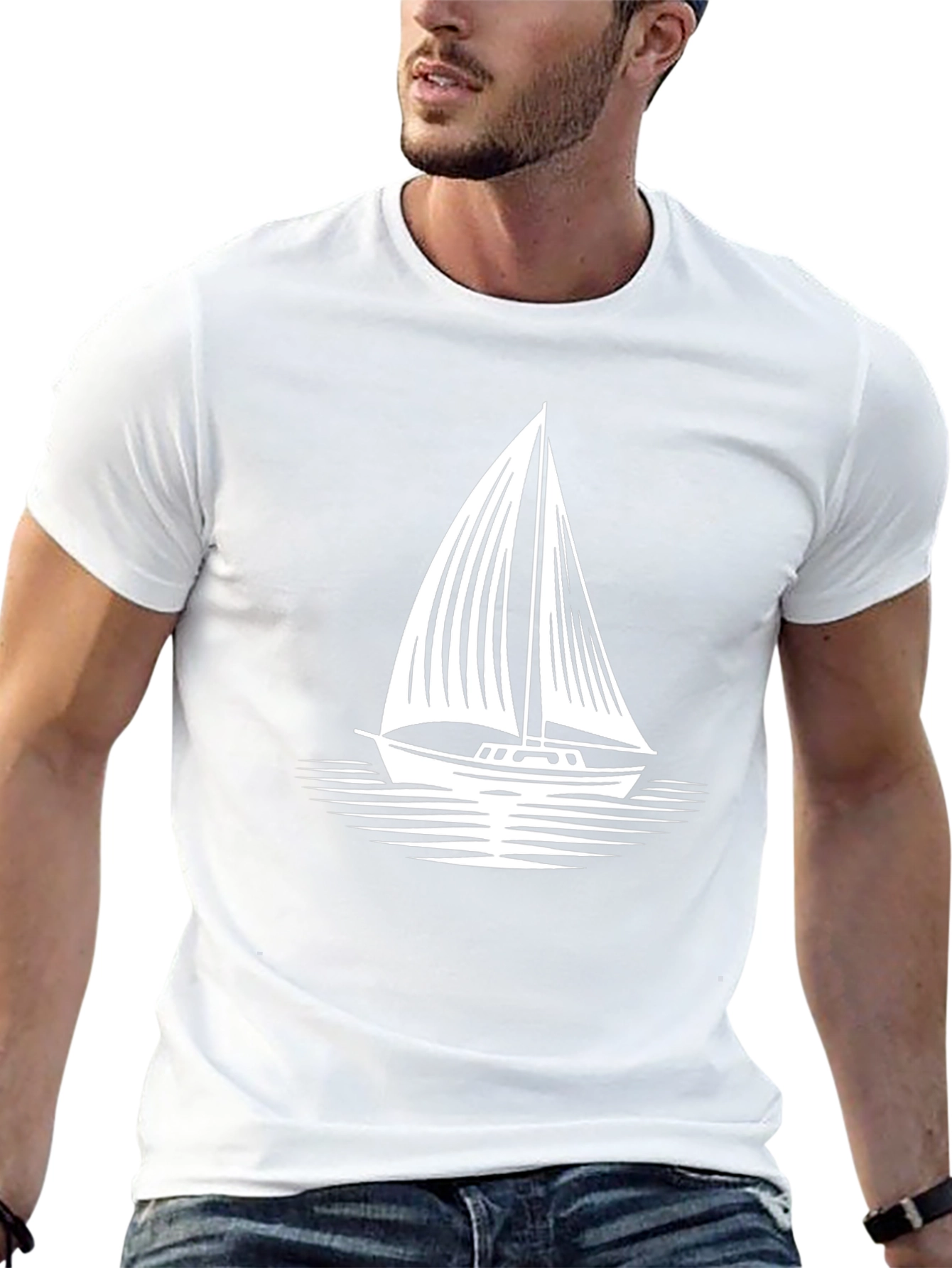 Black Sailboat Graphic Tee