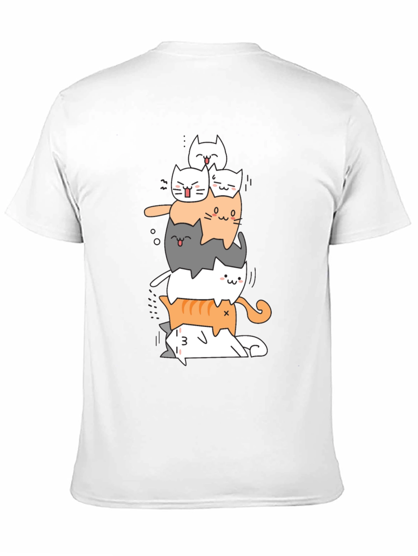 Stacked Cats Graphic Tee - Cool Cat Lover Shirt