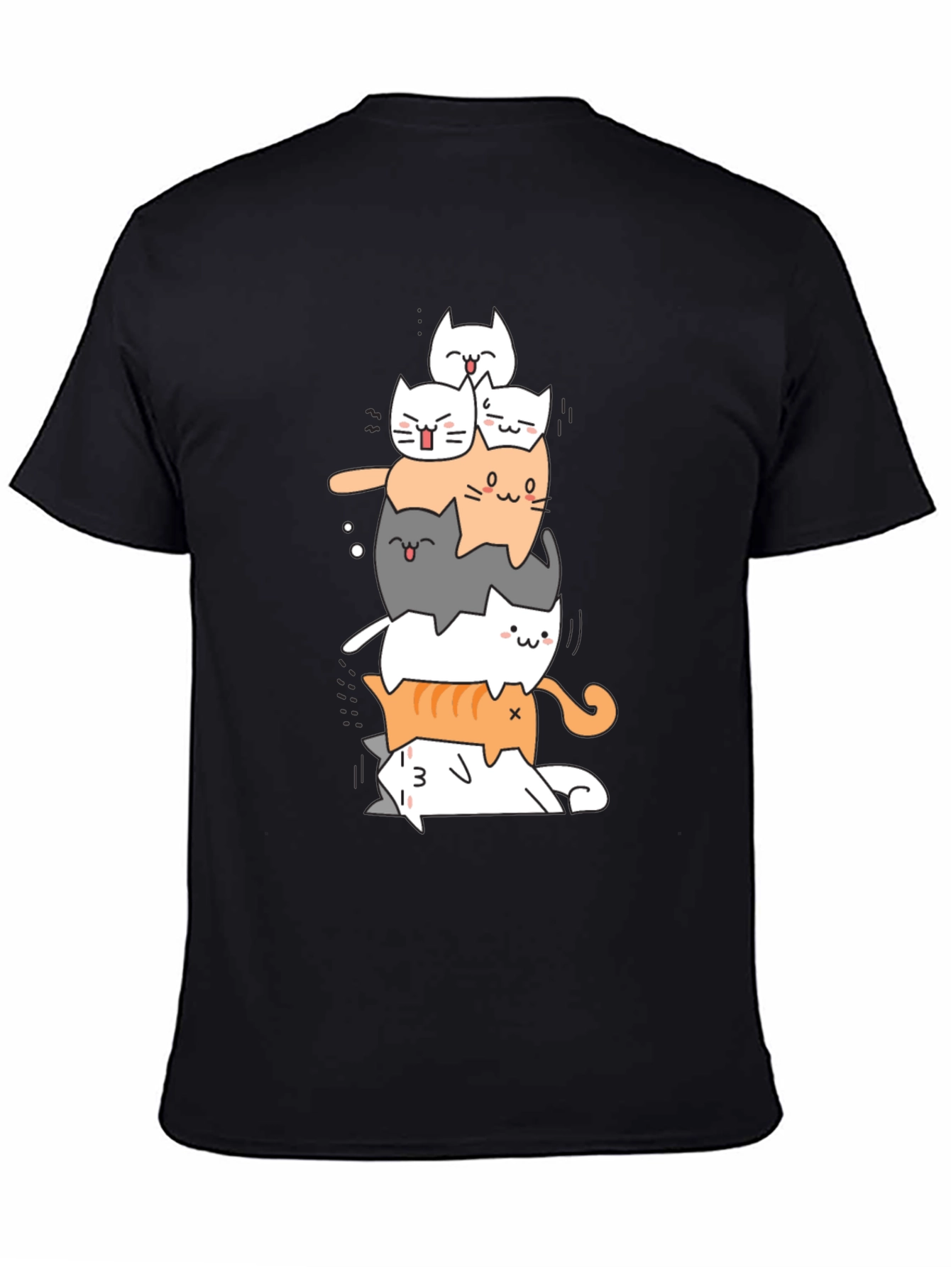 Stacked Cats Graphic Tee - Cool Cat Lover Shirt