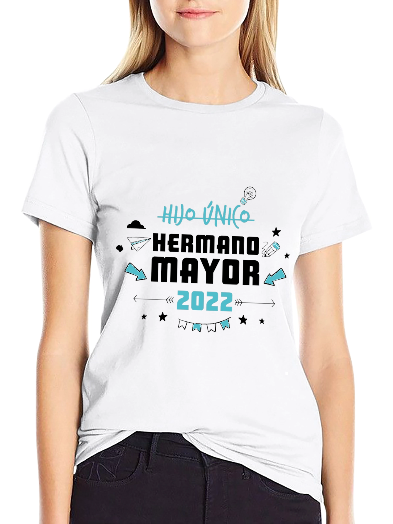 Hijo Unico Hermano Mayor 2022 Black T-Shirt