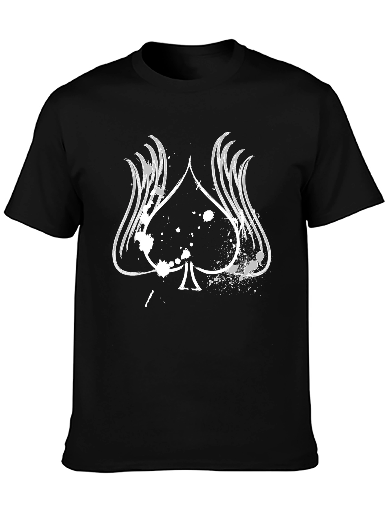 Spade Graphic Tee - Stylish Black Cotton Shirt