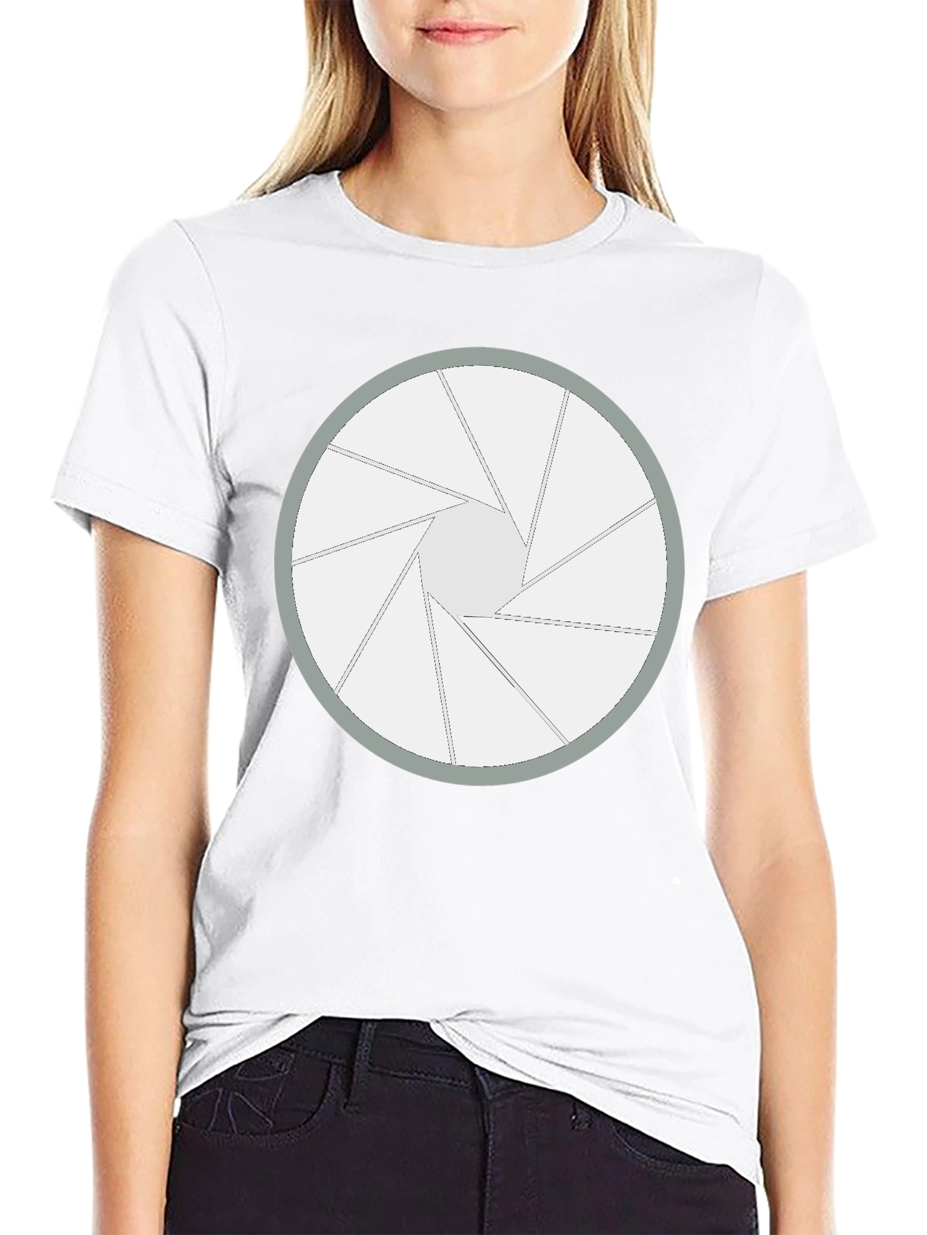 Aperture Blade Graphic Tee - Camera Shutter Design