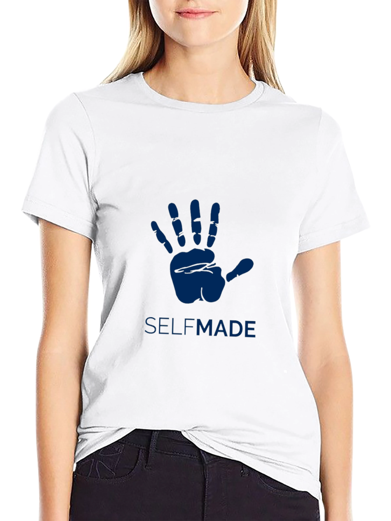 Selfmade Black T-Shirt with Hand Design