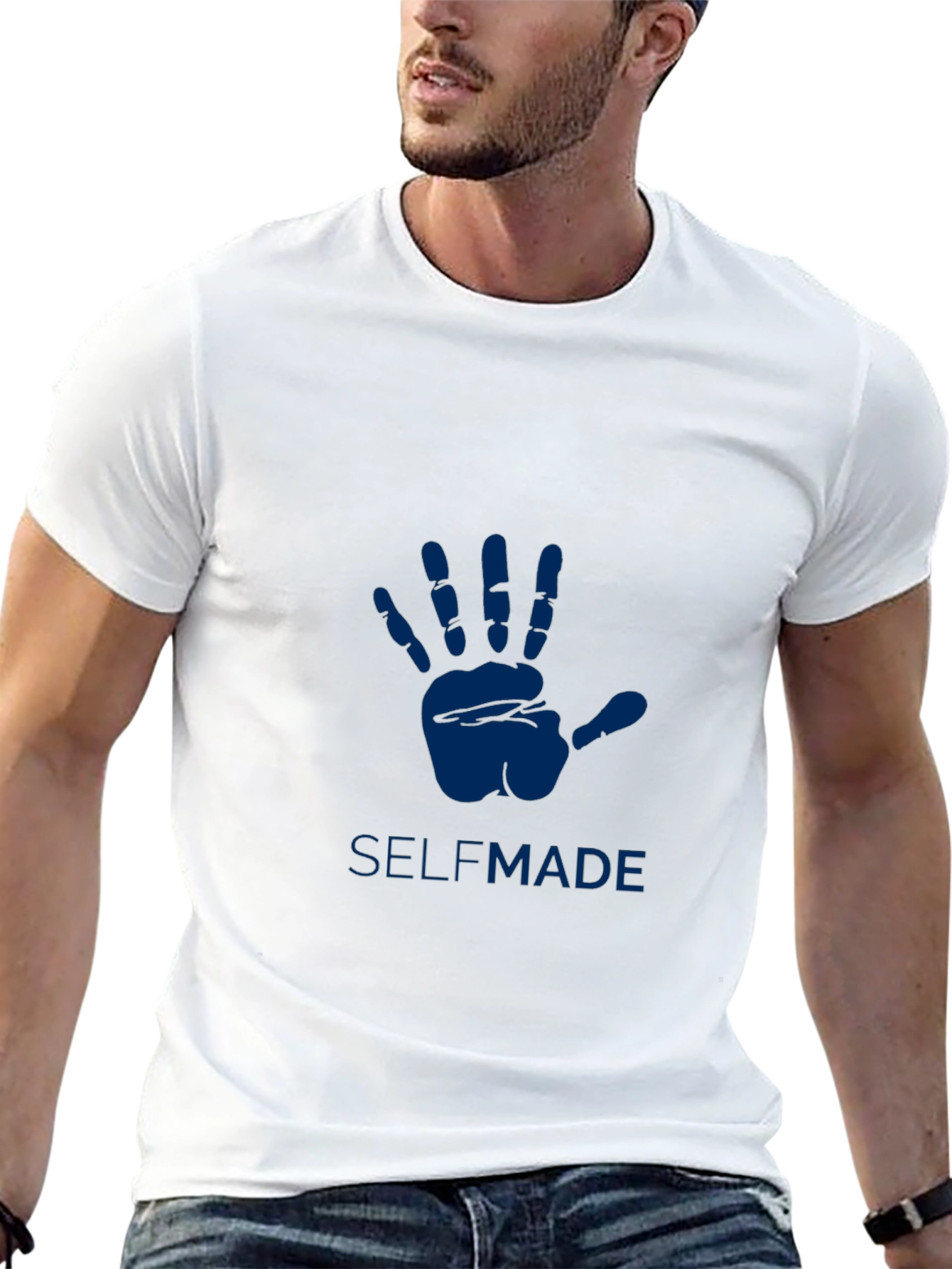 Selfmade Black T-Shirt with Hand Design