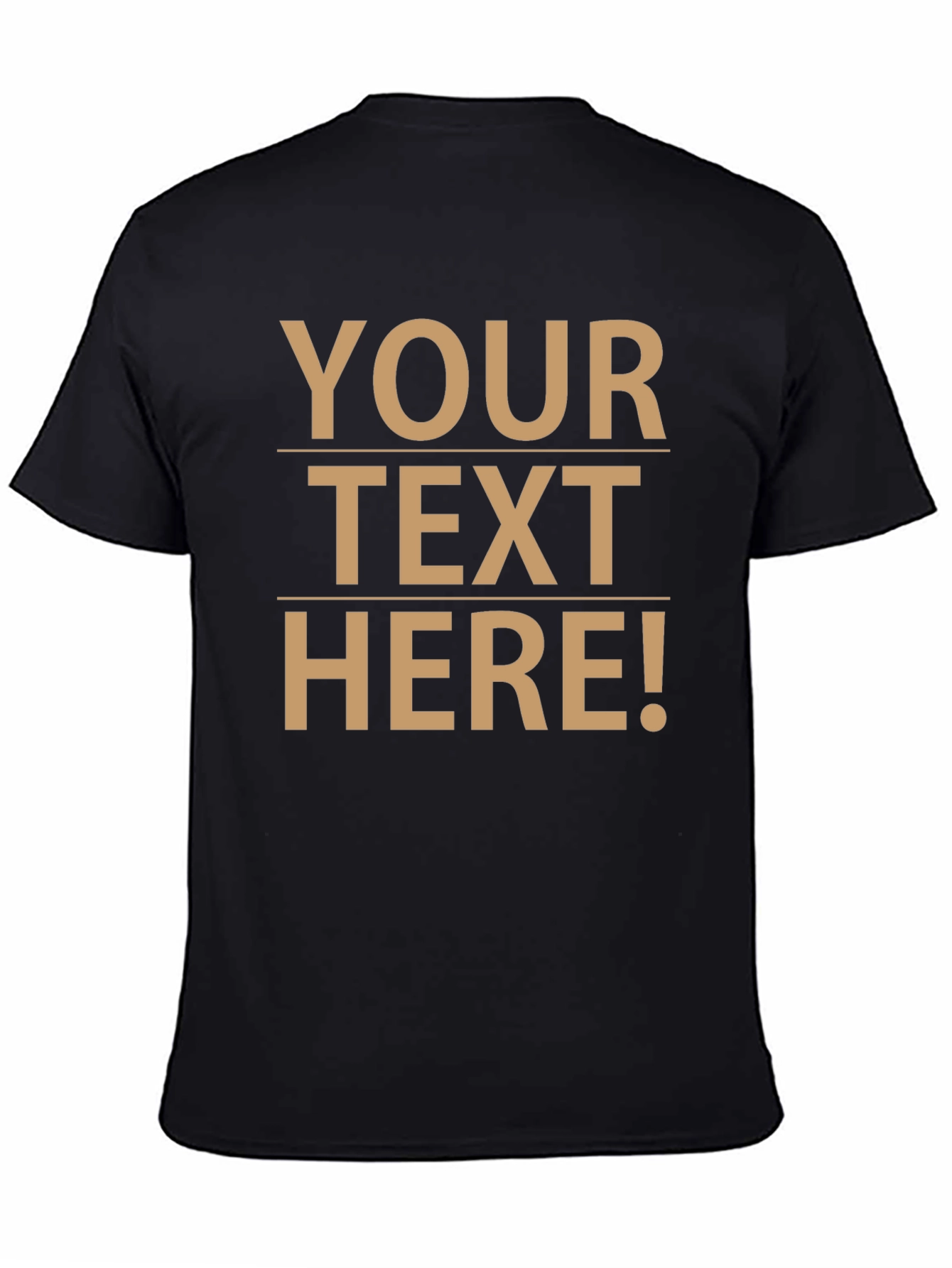 Customizable Text Black T-Shirt
