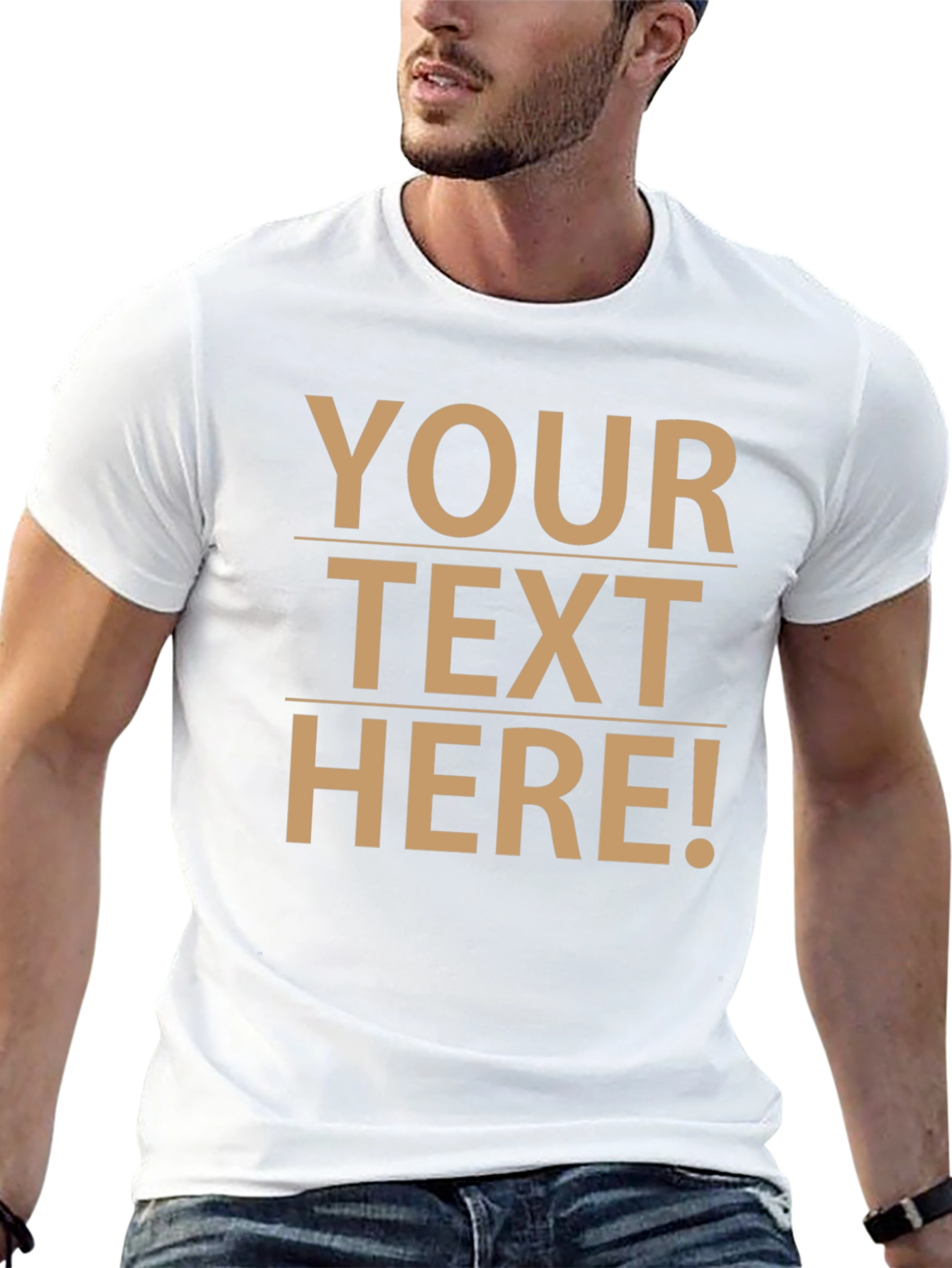 Customizable Text Black T-Shirt