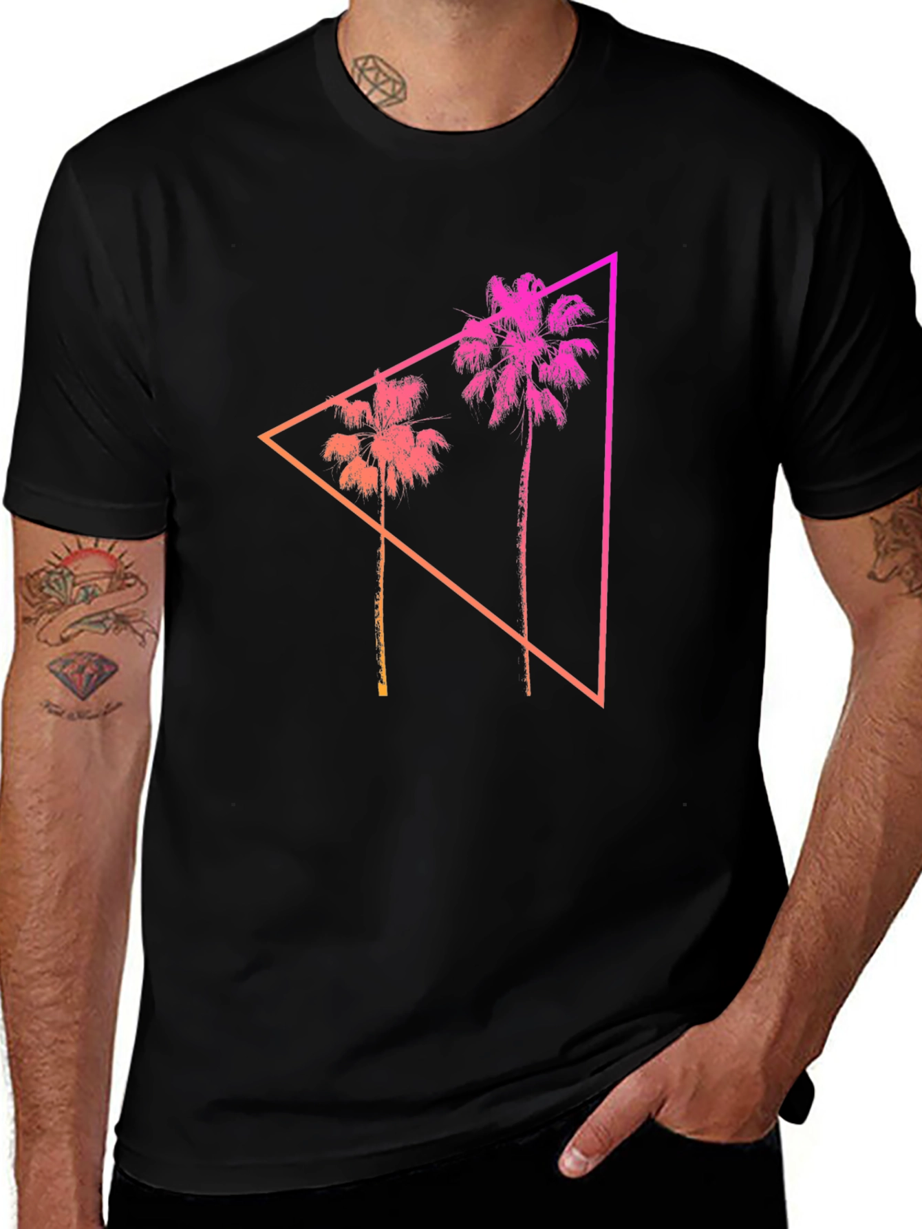 Retro Palm Triangle T-Shirt