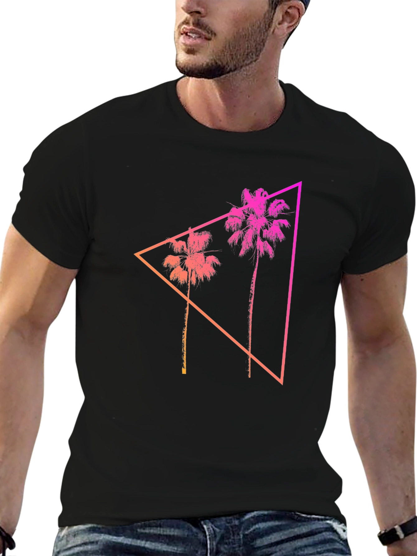 Retro Palm Triangle T-Shirt