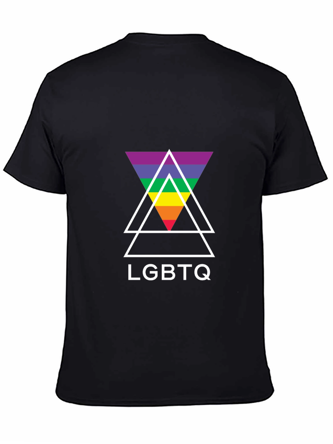 LGBTQ Rainbow Triangle Graphic T-Shirt