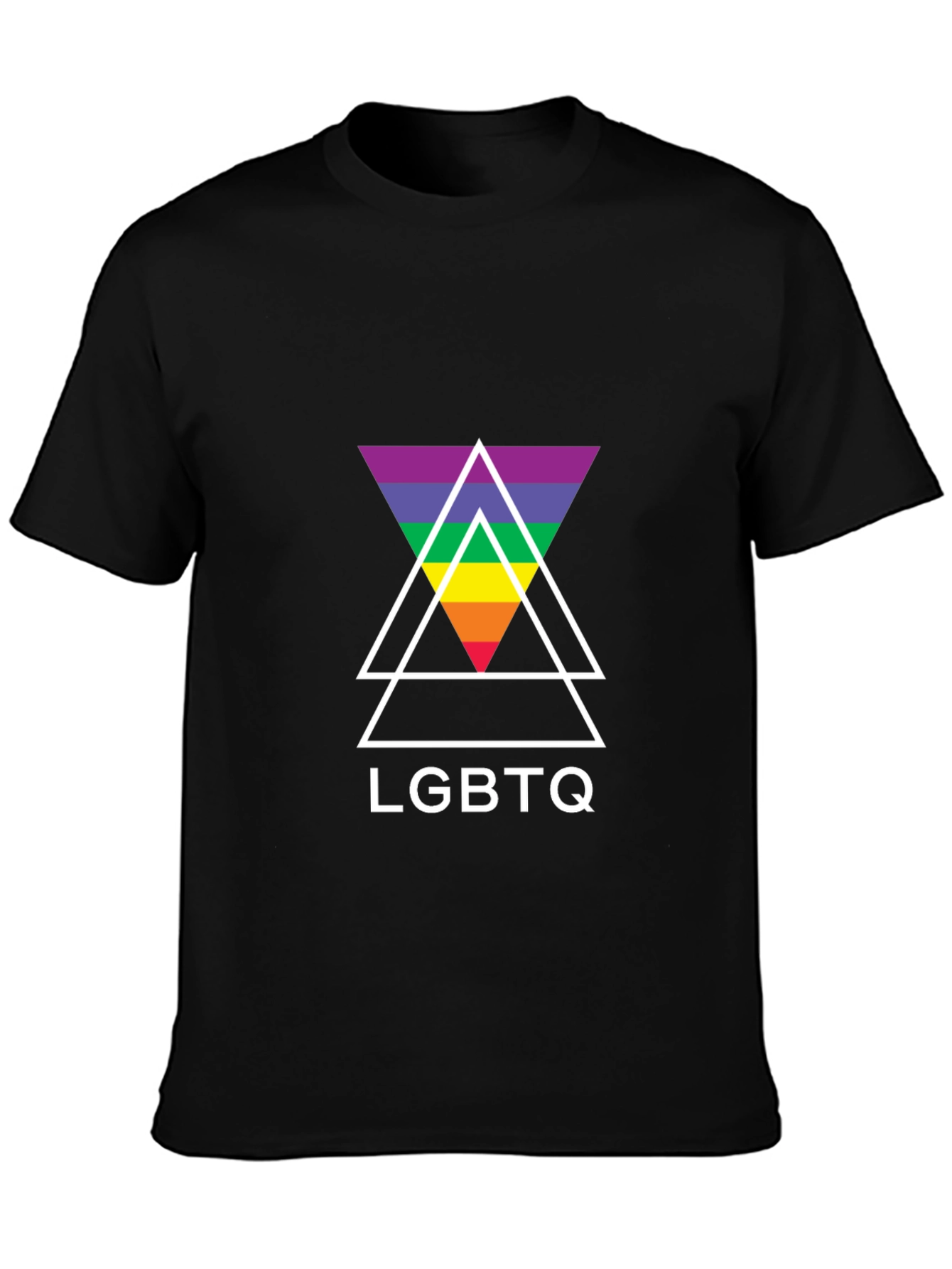 LGBTQ Rainbow Triangle Graphic T-Shirt