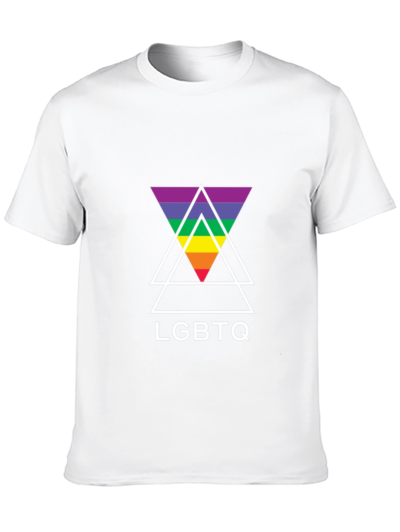 LGBTQ Rainbow Triangle Graphic T-Shirt