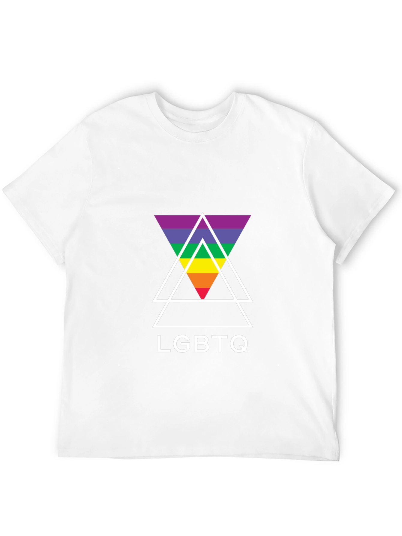 LGBTQ Rainbow Triangle Graphic T-Shirt