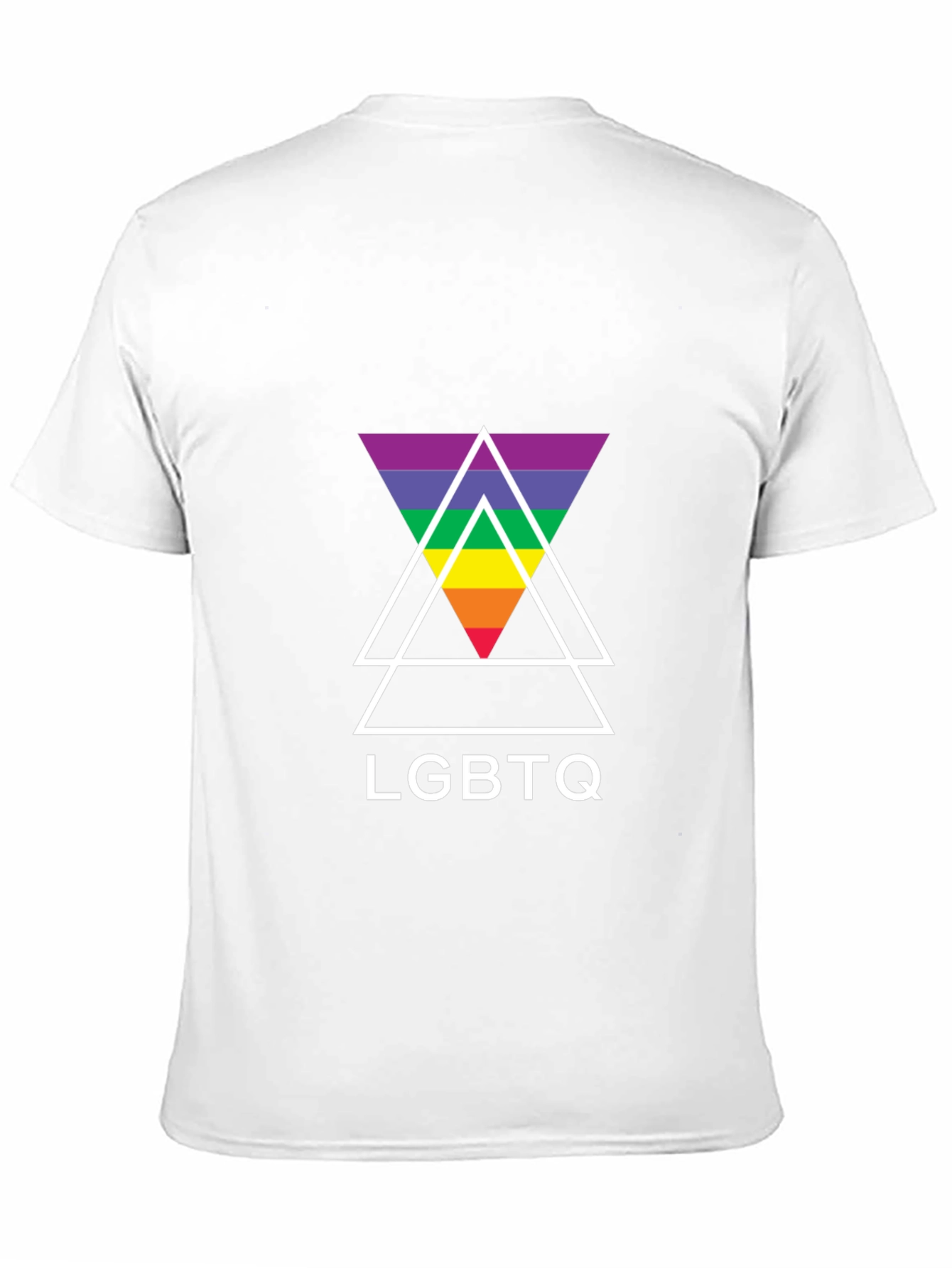 LGBTQ Rainbow Triangle Graphic T-Shirt