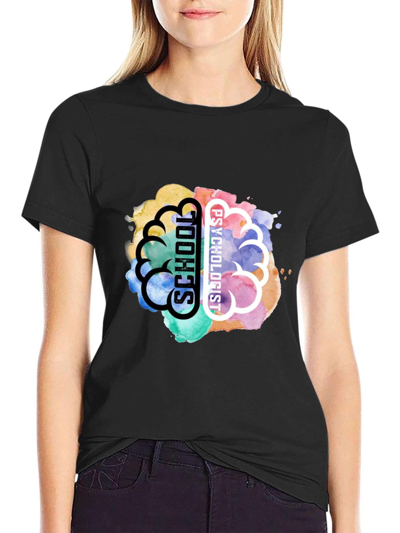 School Psychologist Brain Graphic T-Shirt