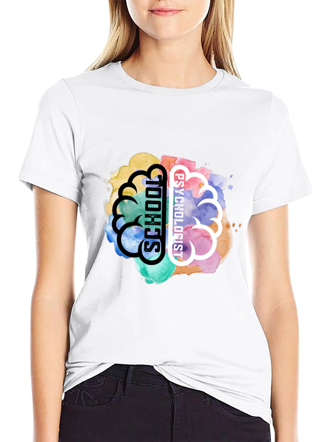 School Psychologist Brain Graphic T-Shirt