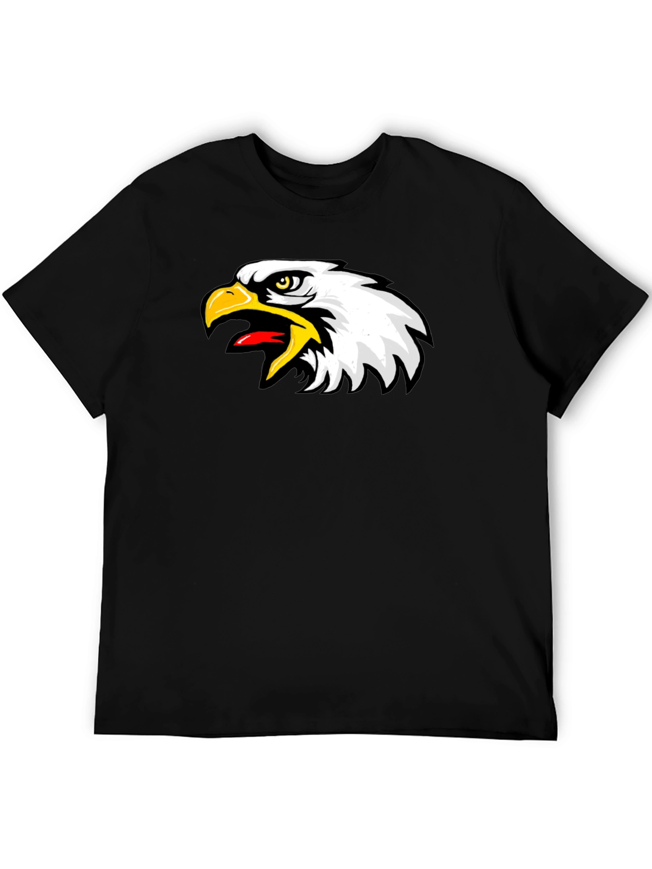 Eagle Graphic Black T-Shirt - Bold Bird Design