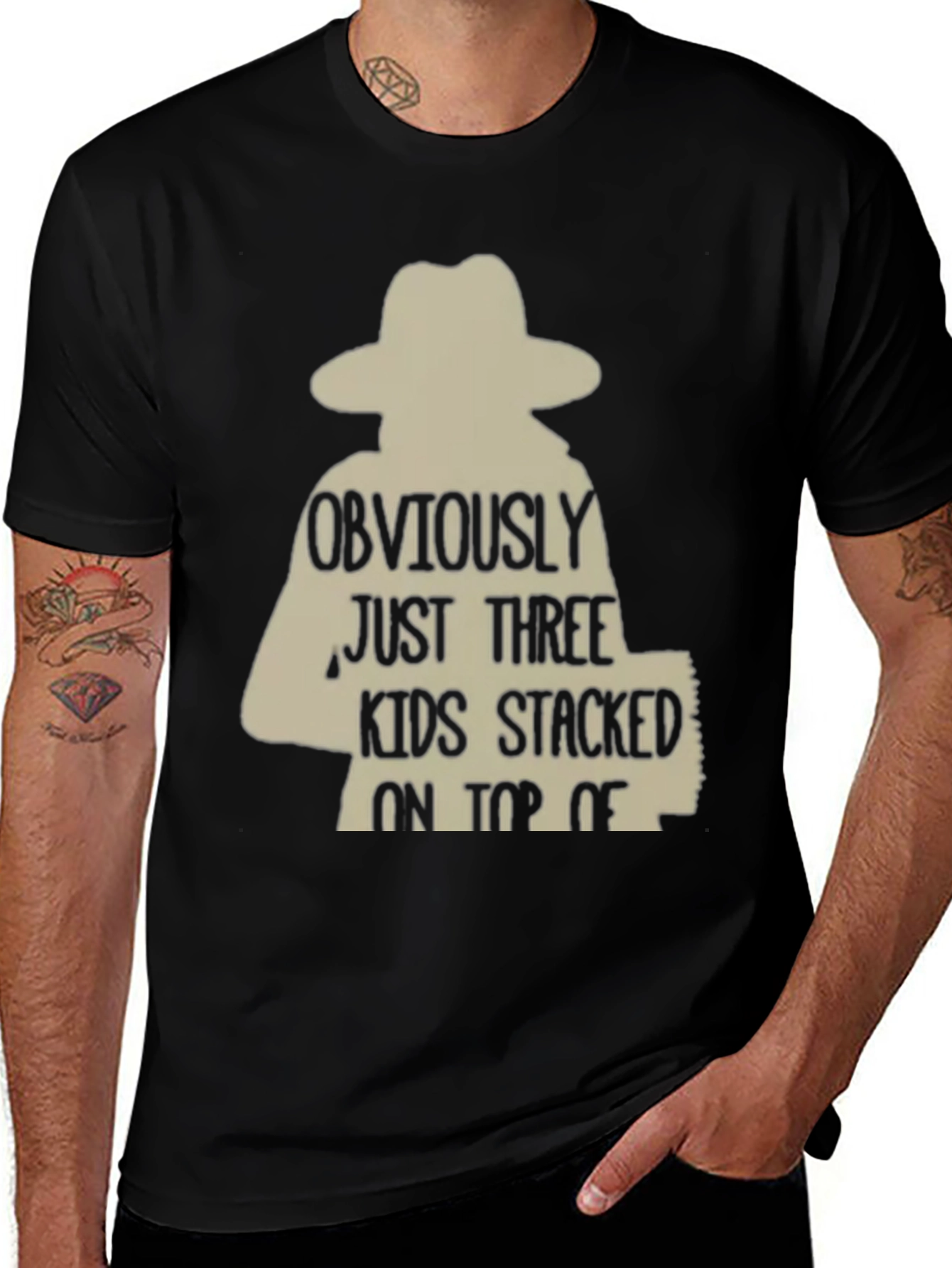 Obviously Three Kids T-Shirt