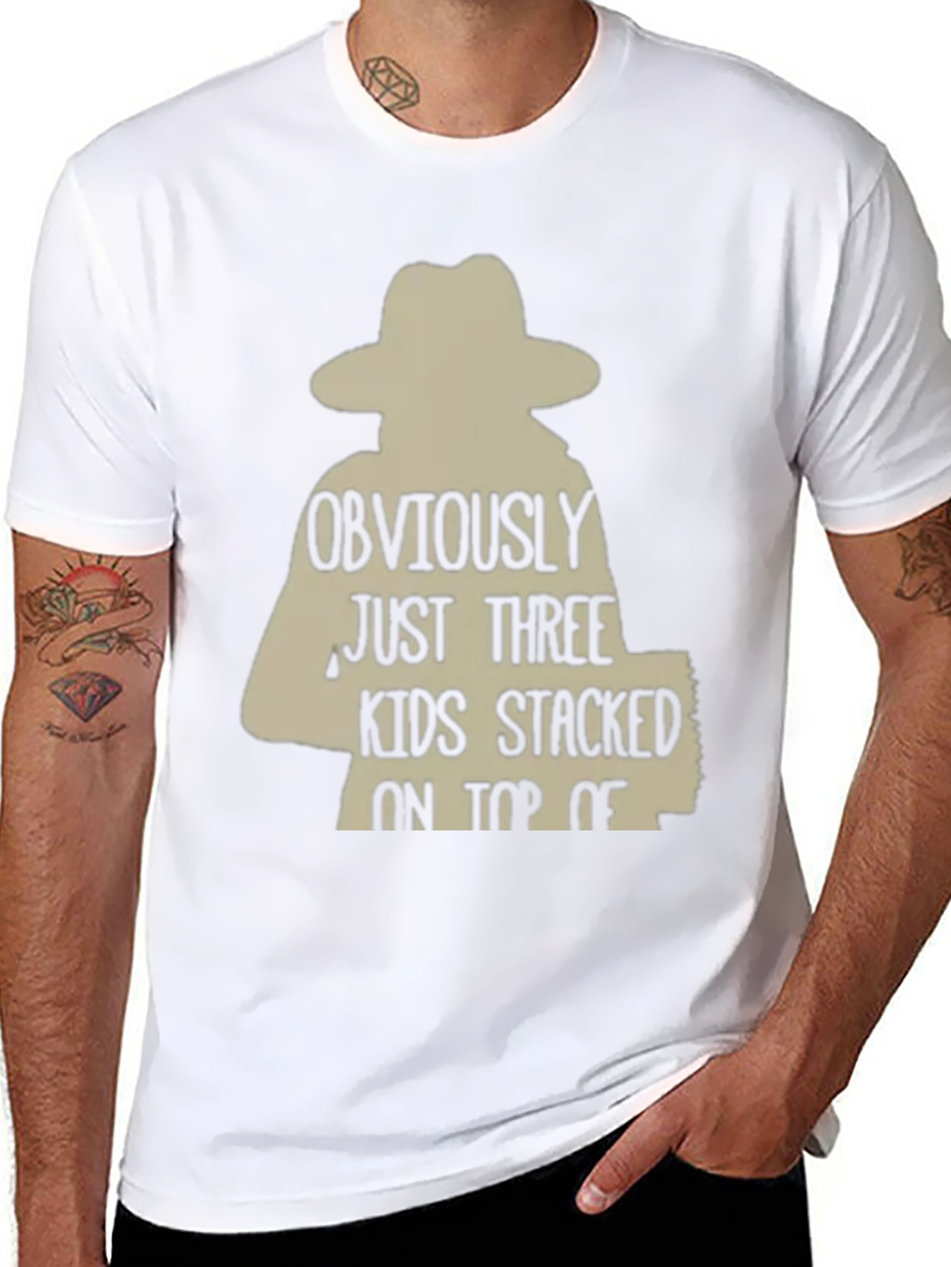 Obviously Three Kids T-Shirt