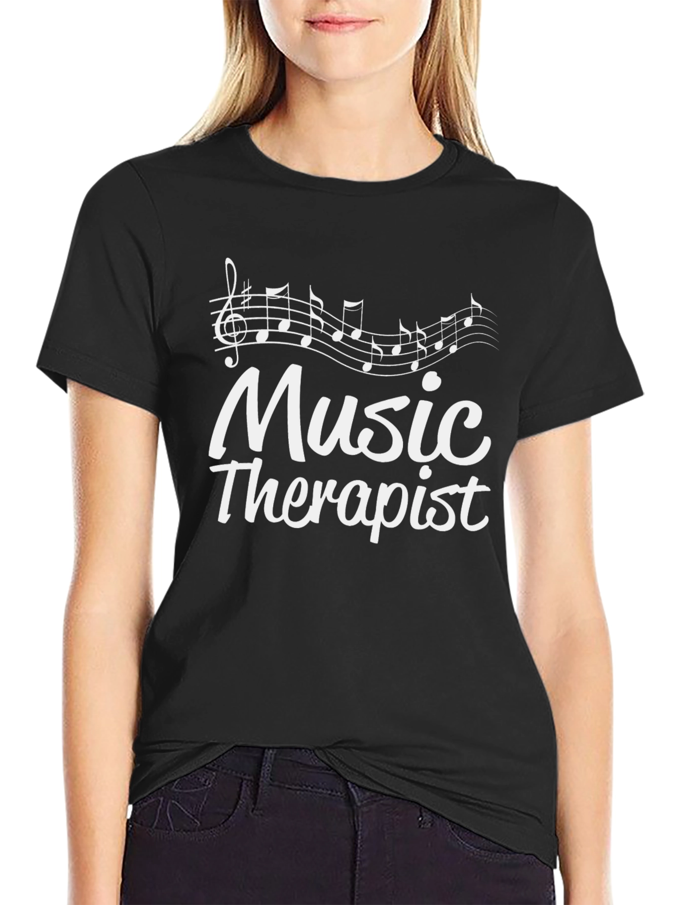 Music Therapist T-Shirt - Black Tee