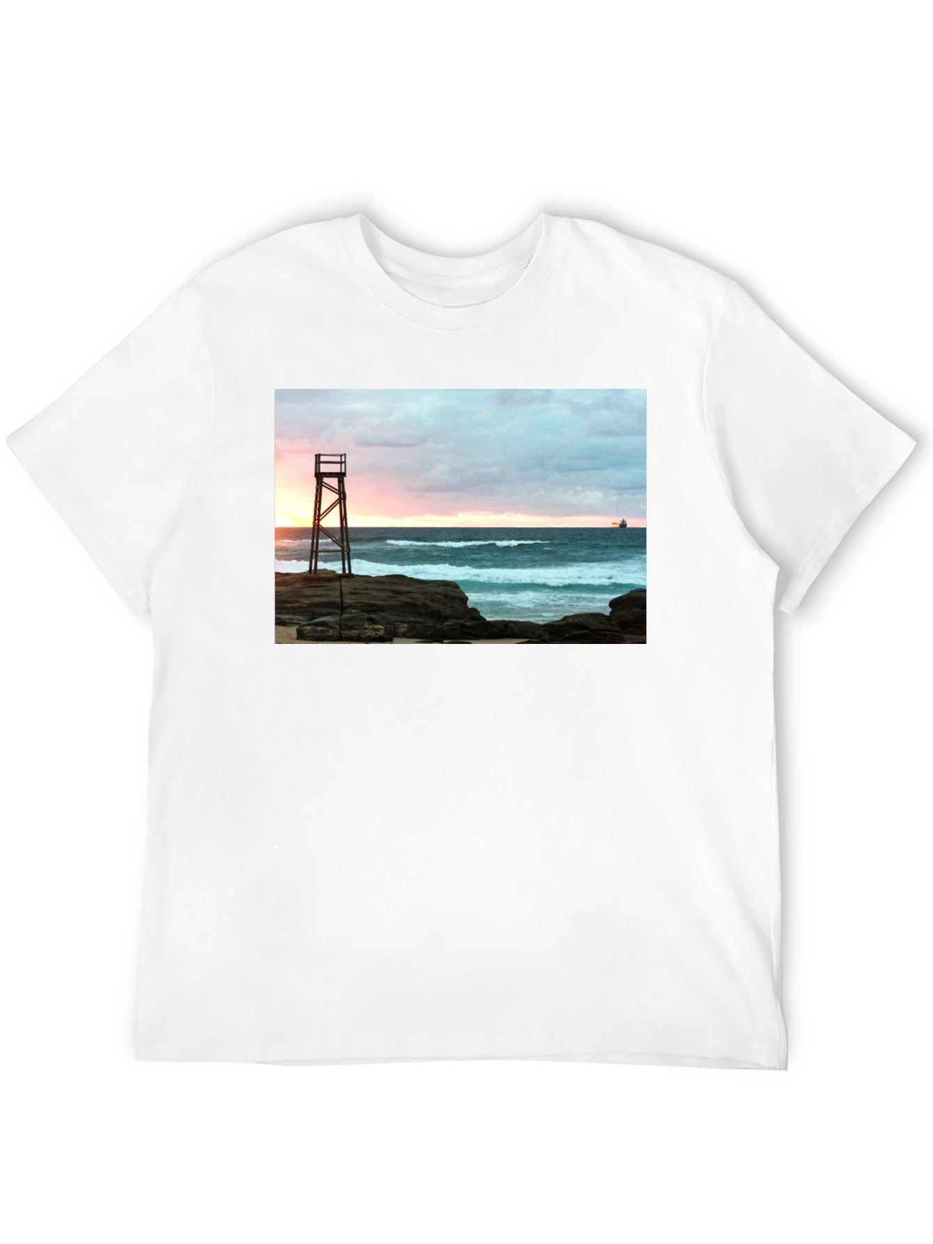 Ocean View Sunset Graphic Tee
