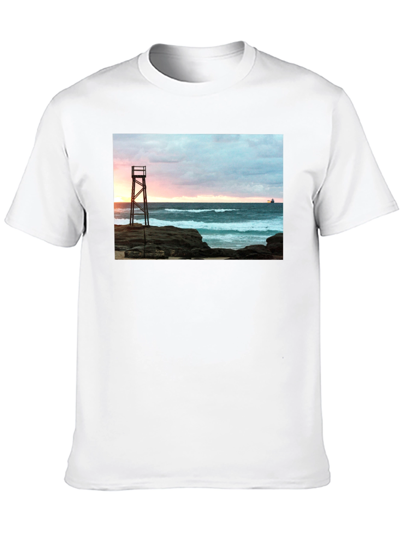 Ocean View Sunset Graphic Tee
