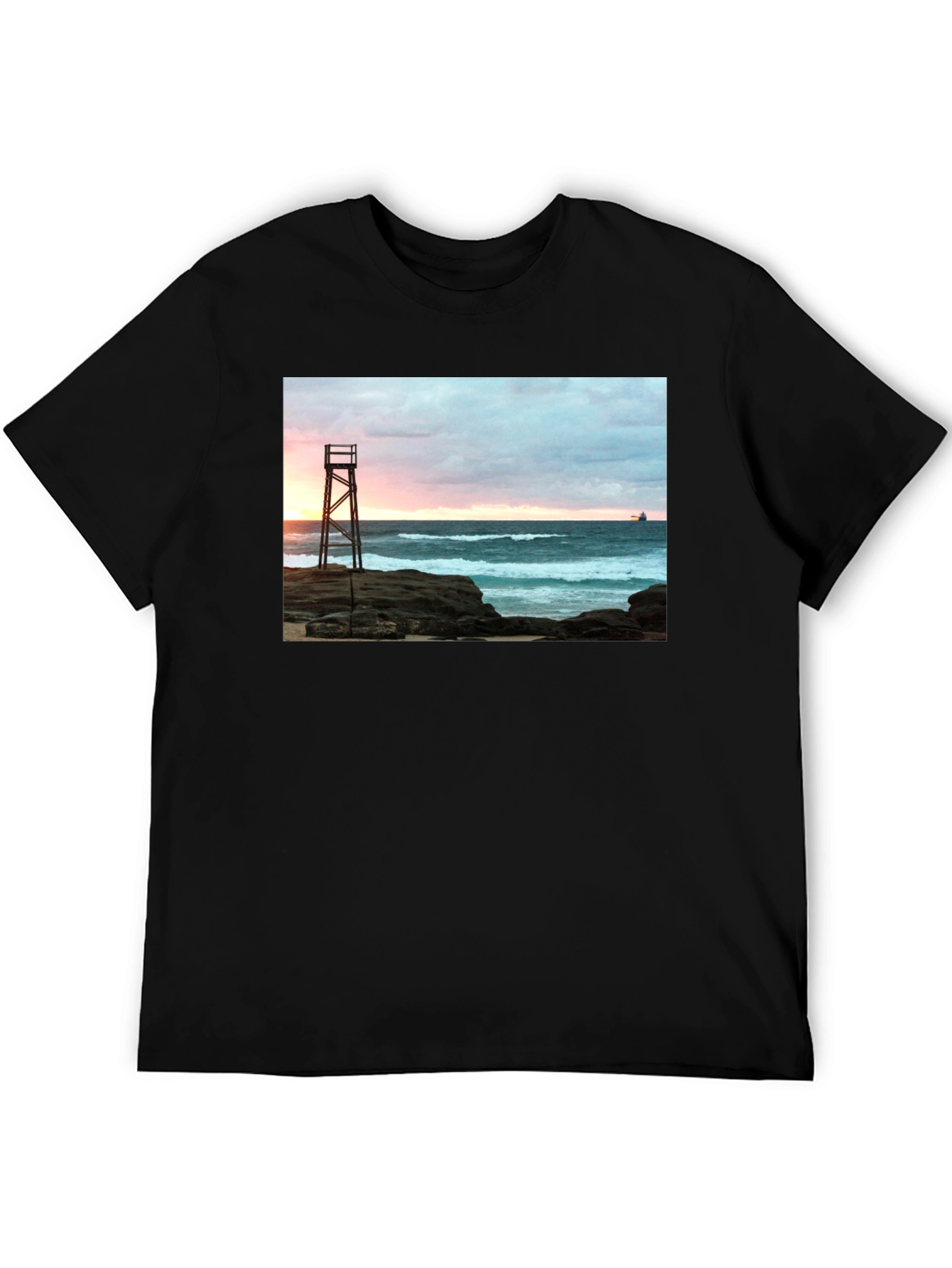 Ocean View Sunset Graphic Tee