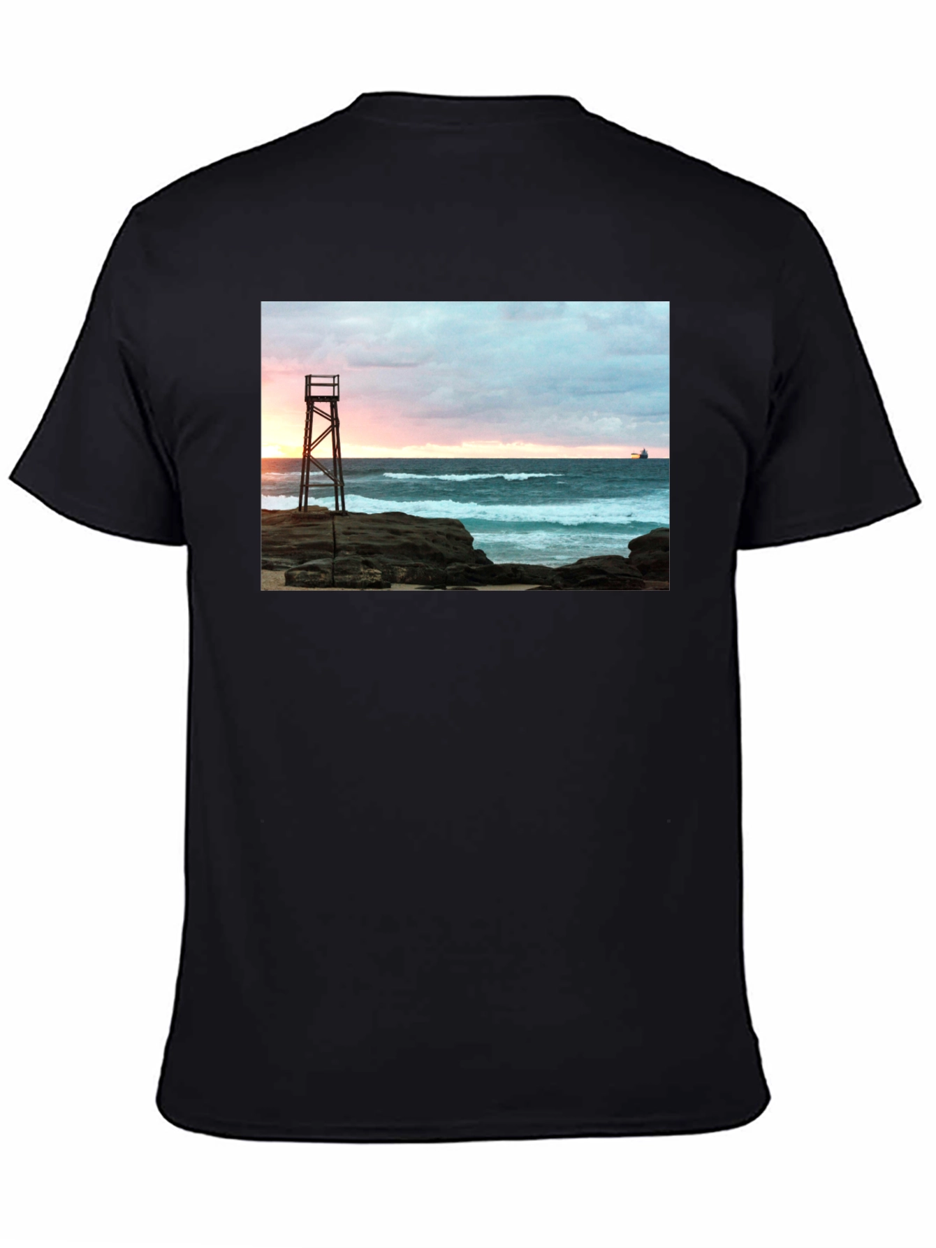 Ocean View Sunset Graphic Tee