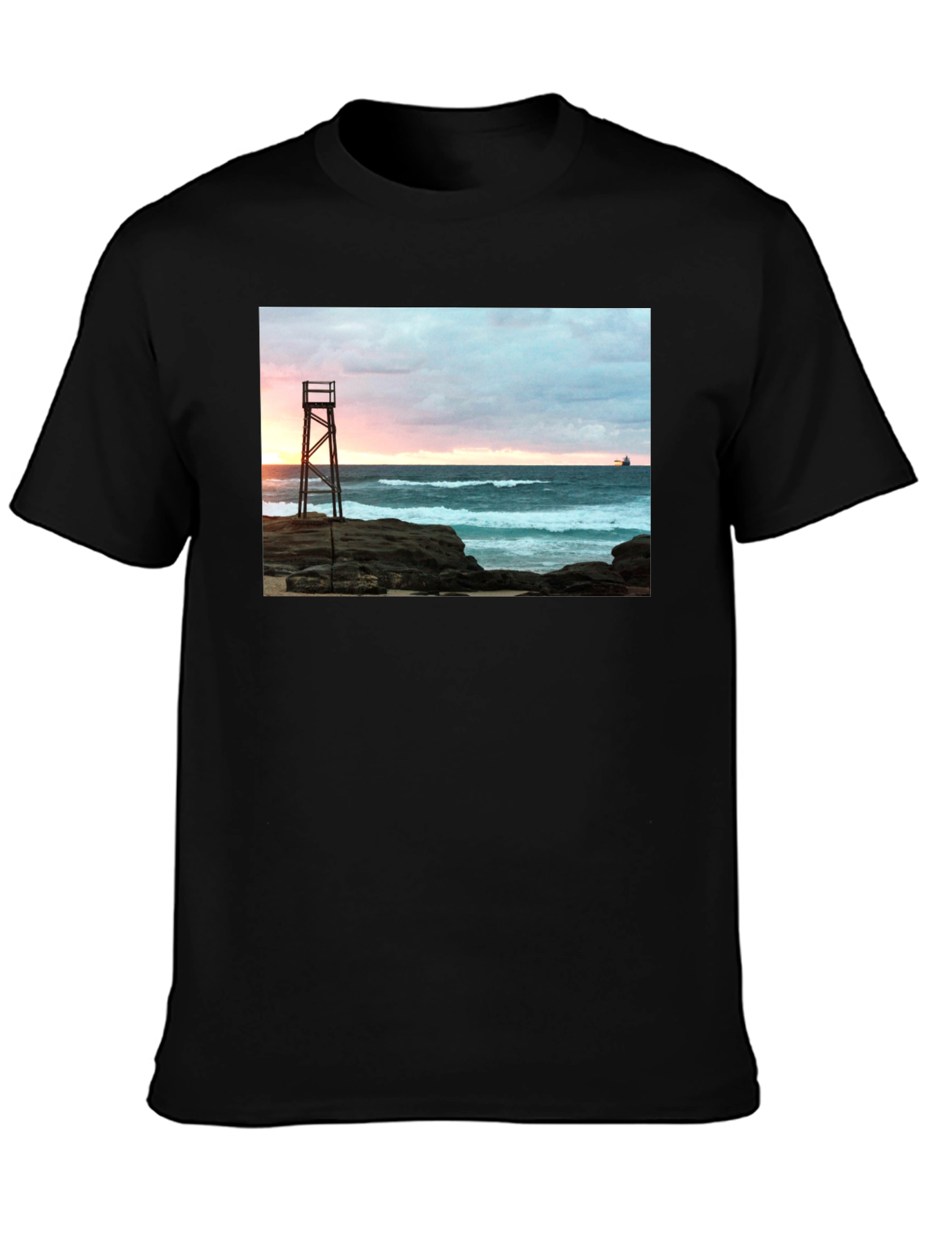 Ocean View Sunset Graphic Tee