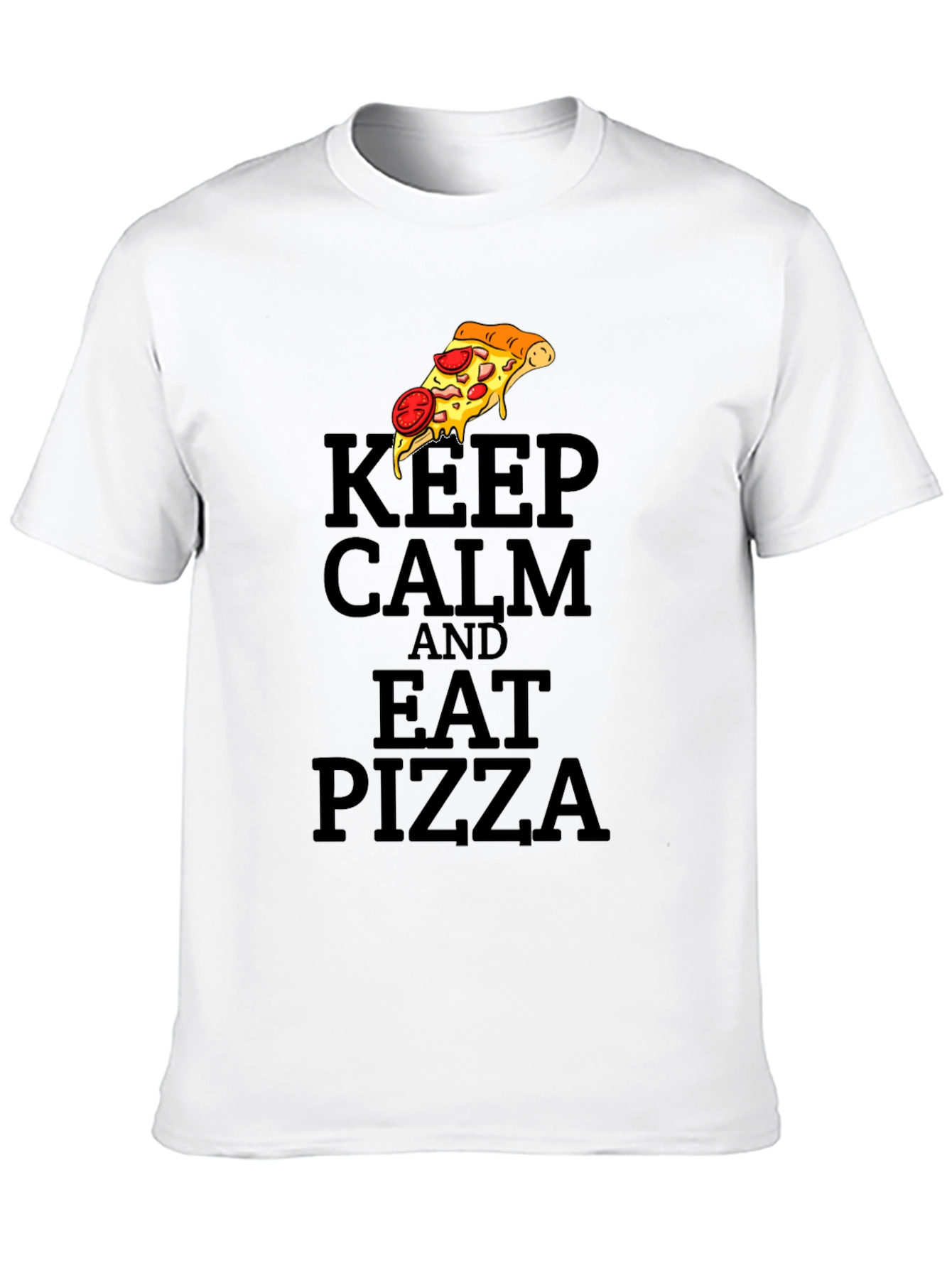 Keep Calm and Eat Pizza Graphic T-Shirt