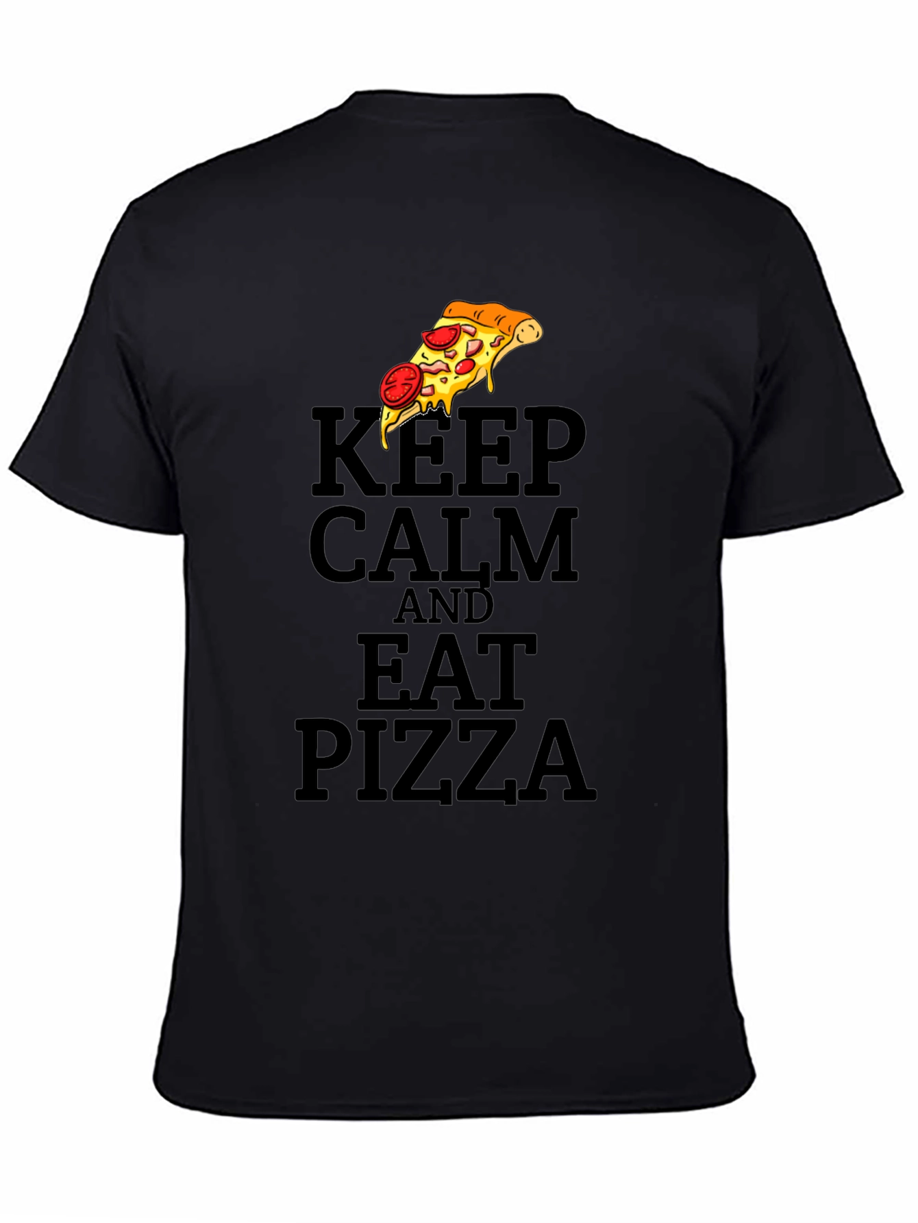 Keep Calm and Eat Pizza Graphic T-Shirt