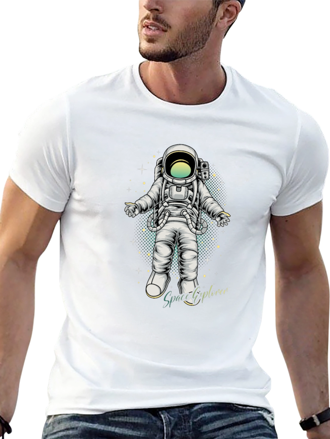 Astronaut Space Explorer Graphic T-Shirt