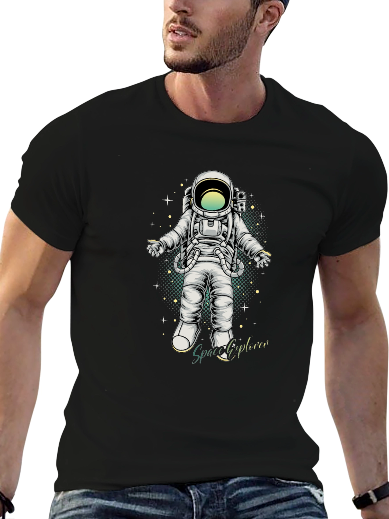 Astronaut Space Explorer Graphic T-Shirt