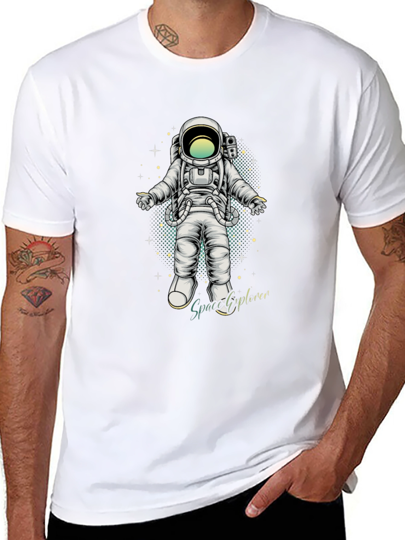 Astronaut Space Explorer Graphic T-Shirt