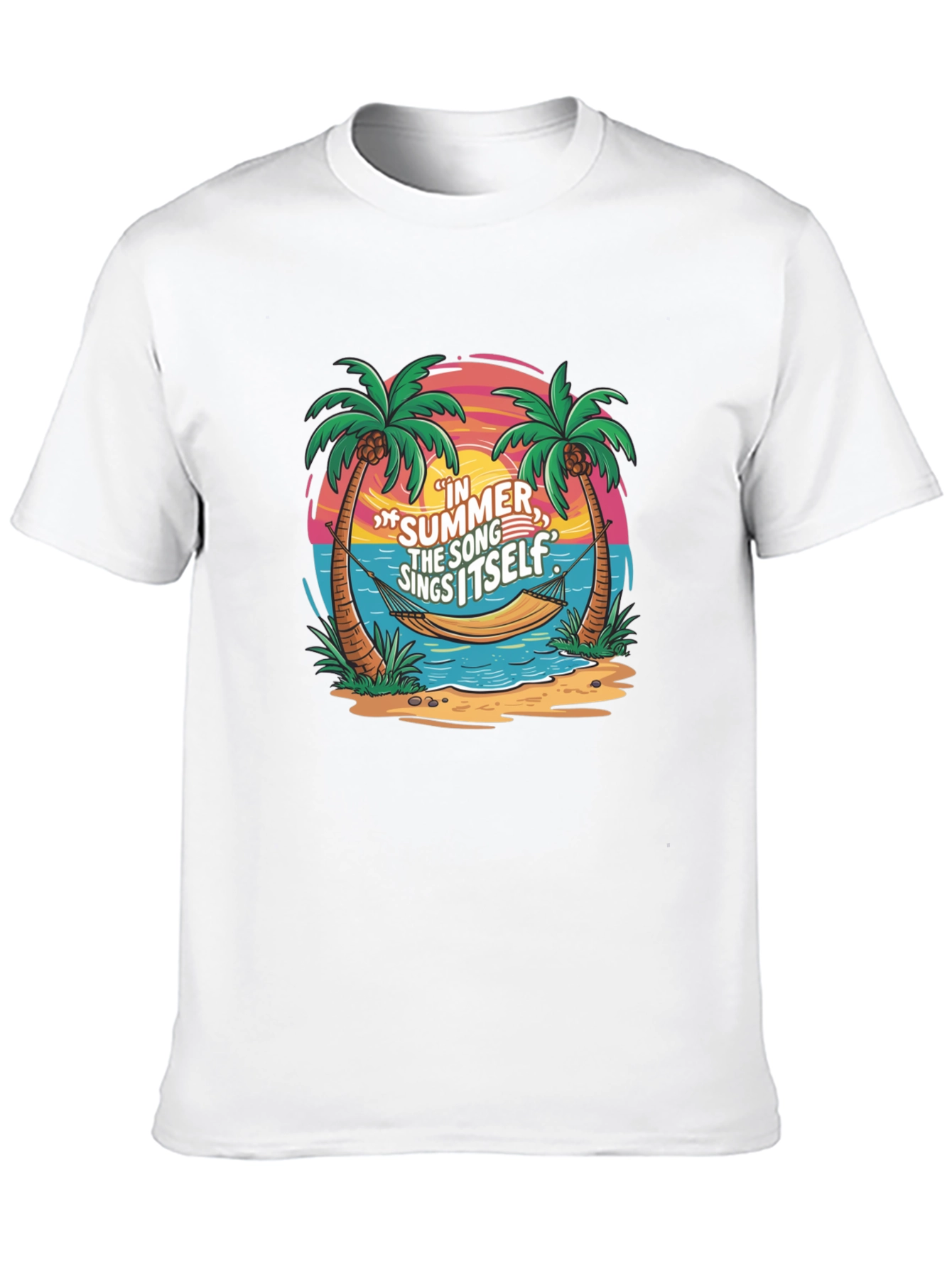 Summer Song T-Shirt - Tropical Hammock Graphic Tee