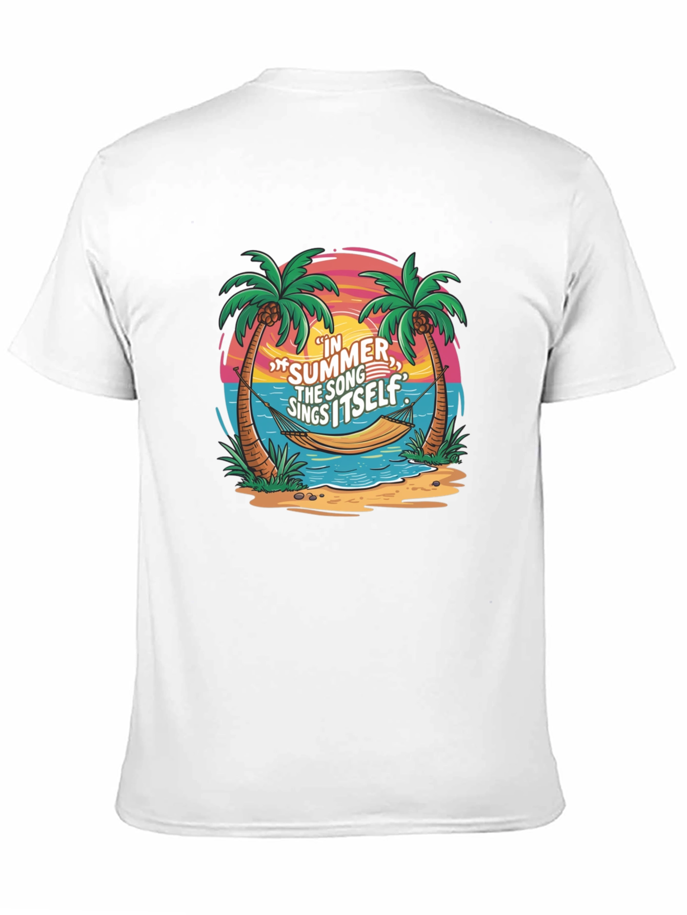 Summer Song T-Shirt - Tropical Hammock Graphic Tee