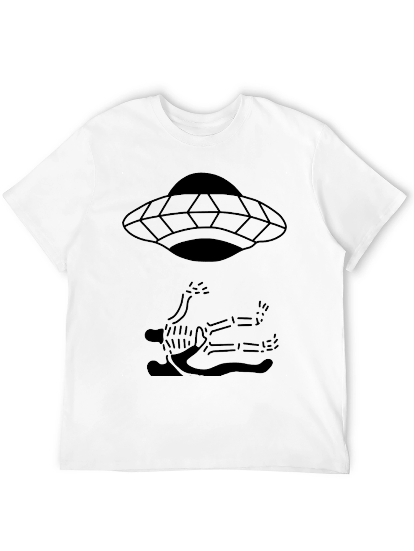 UFO Abduction Tee - Black Graphic T-Shirt