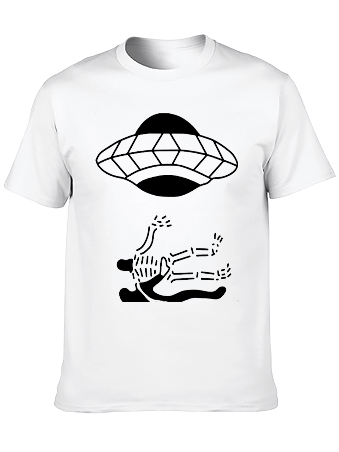 UFO Abduction Tee - Black Graphic T-Shirt