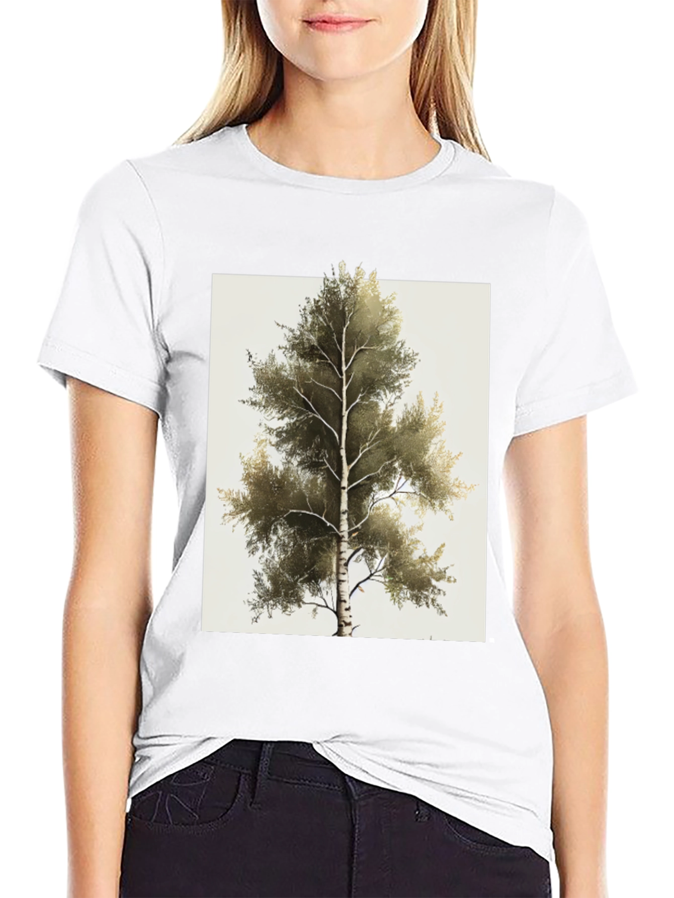 Birch Tree Graphic T-Shirt - Nature Inspired Tee