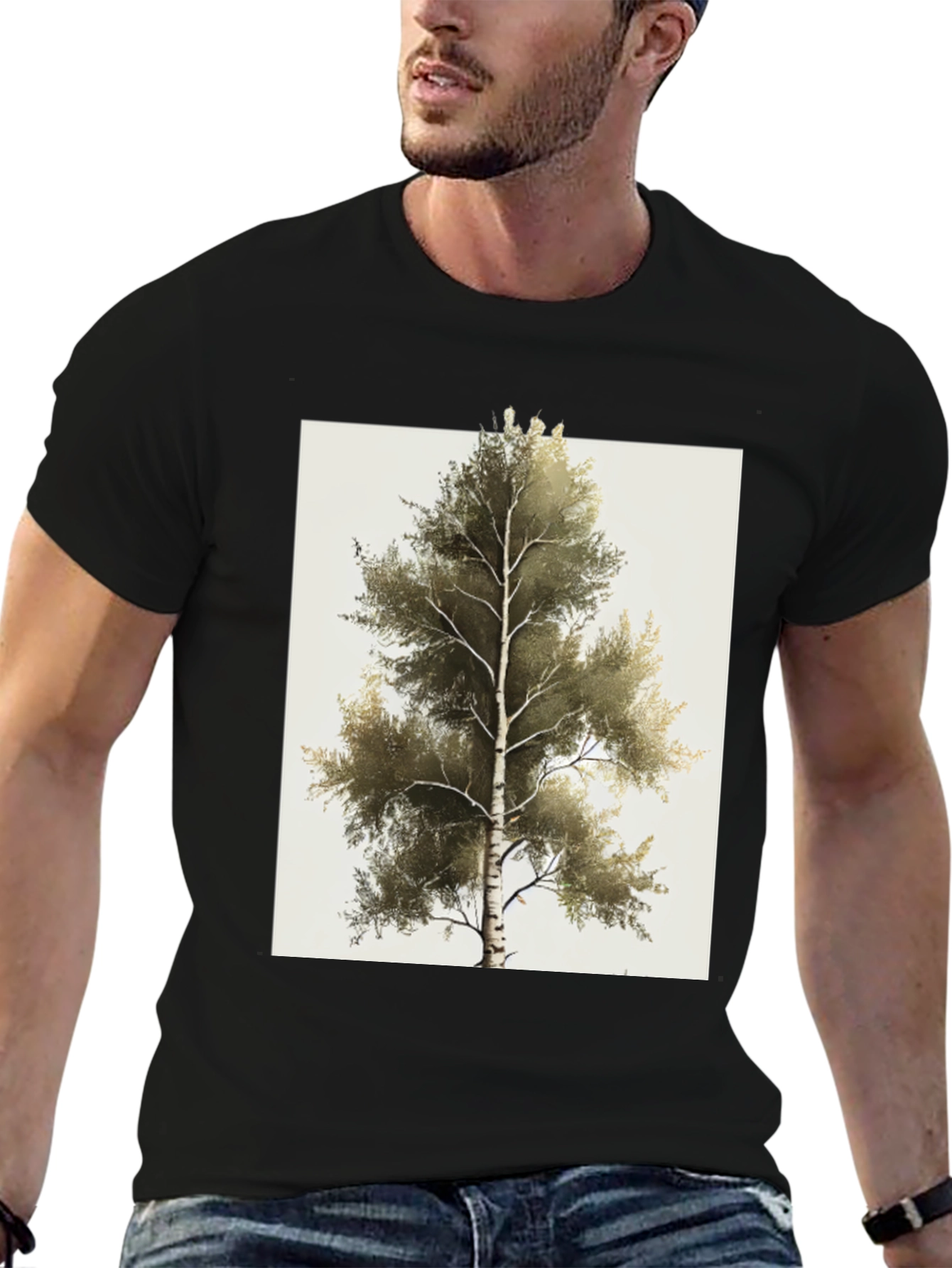 Birch Tree Graphic T-Shirt - Nature Inspired Tee