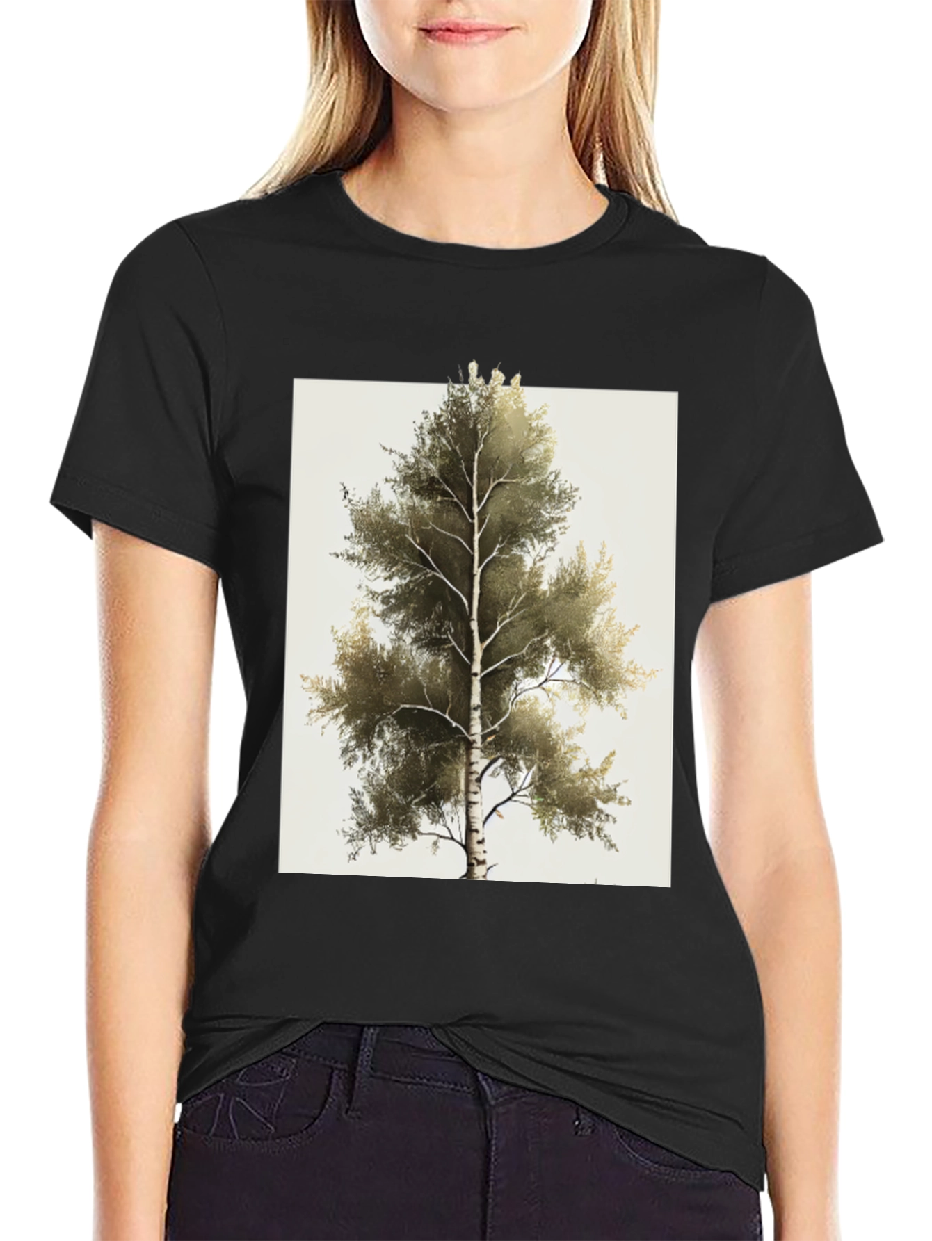 Birch Tree Graphic T-Shirt - Nature Inspired Tee