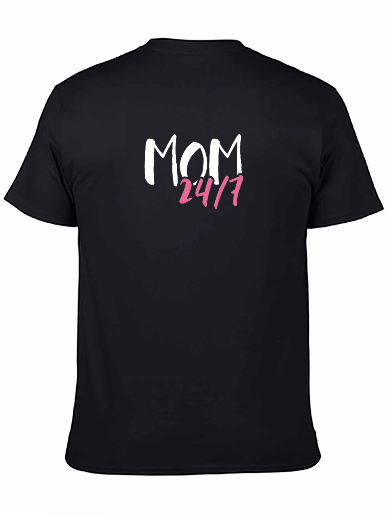 Mom 24/7 Graphic T-Shirt - Black Casual Tee