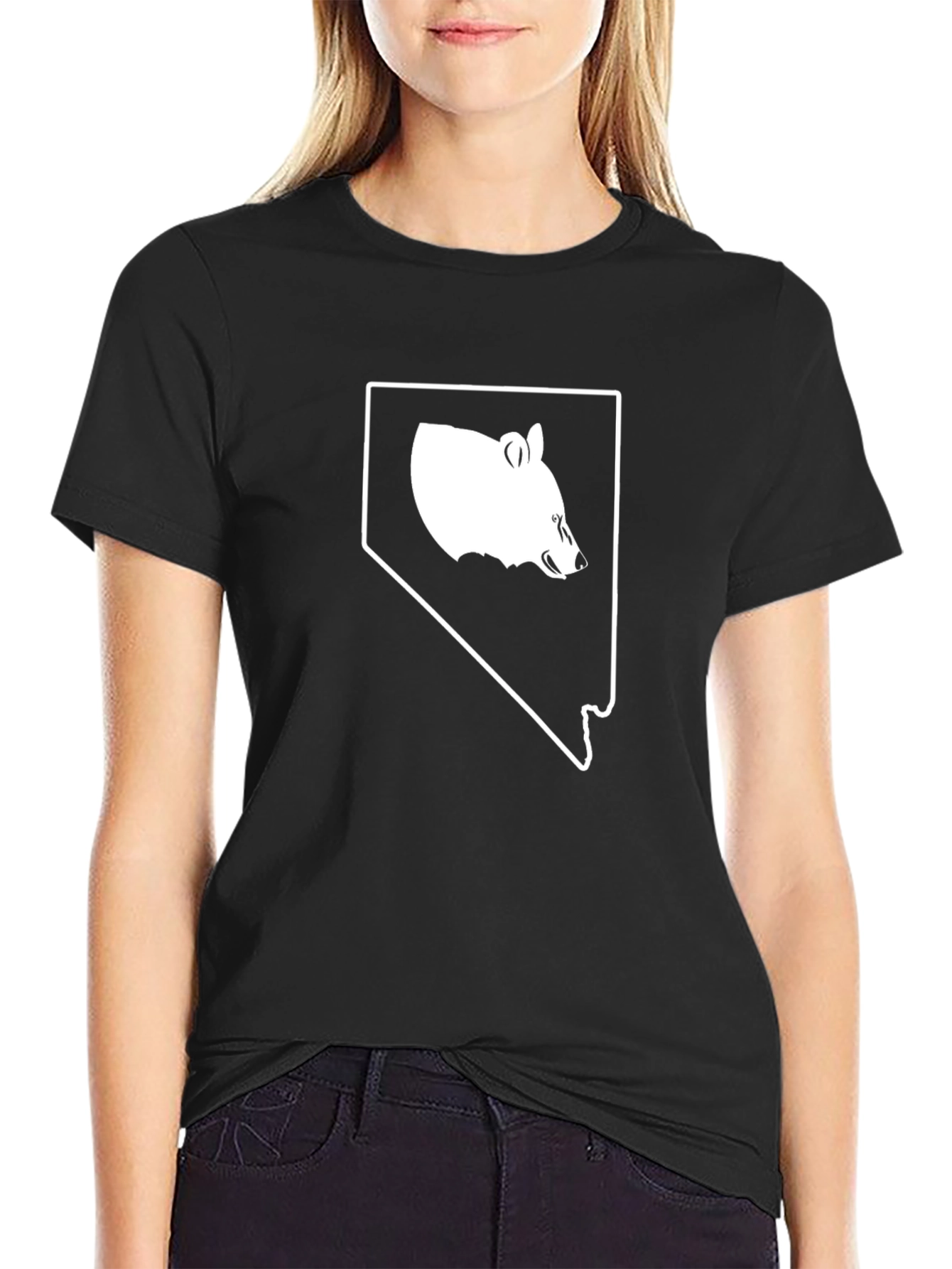 Nevada Bear State Outline Graphic Tee
