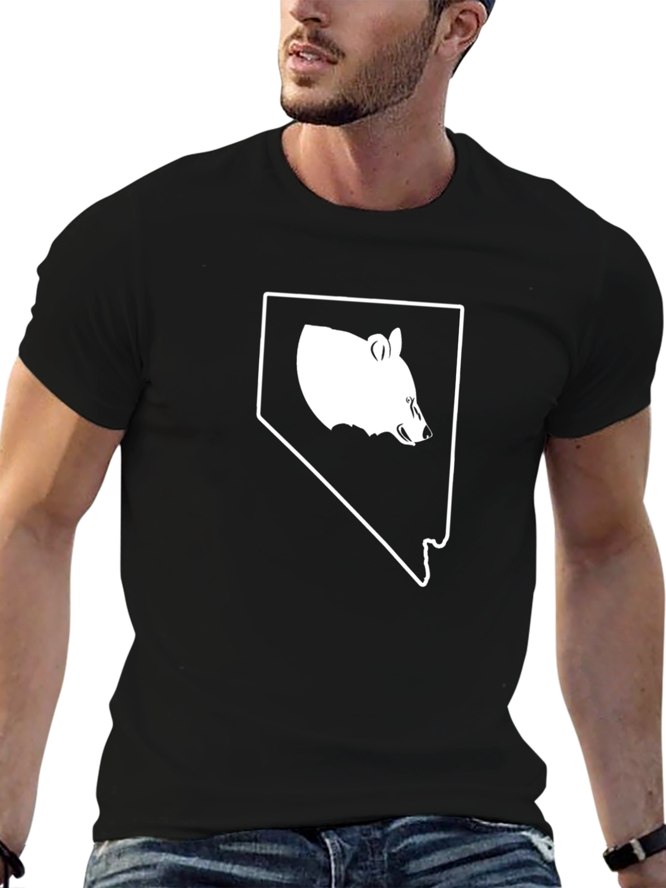 Nevada Bear State Outline Graphic Tee