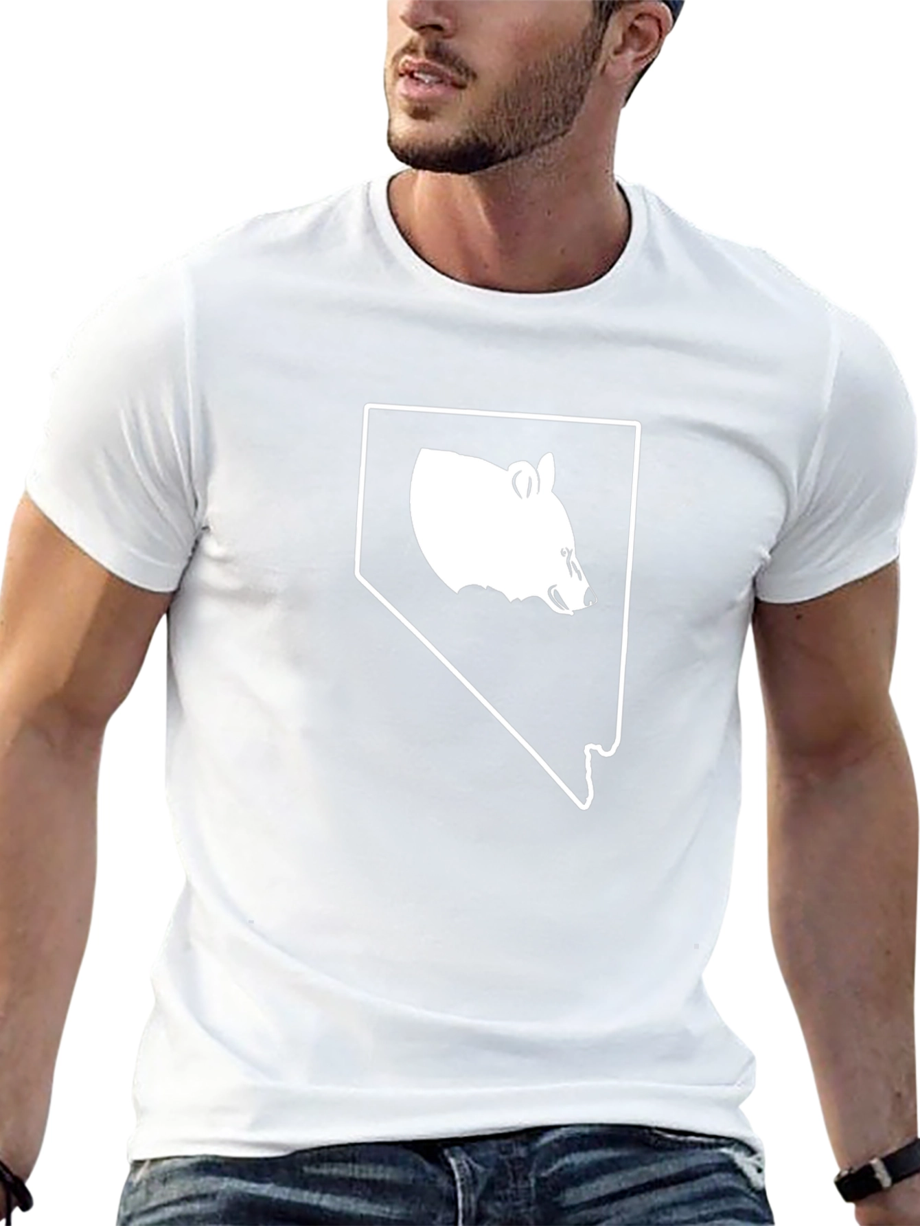 Nevada Bear State Outline Graphic Tee