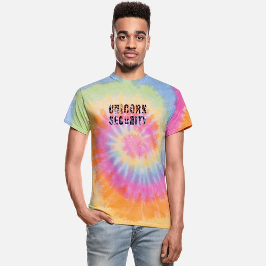Unicorn Security T-Shirt Front Print Mens