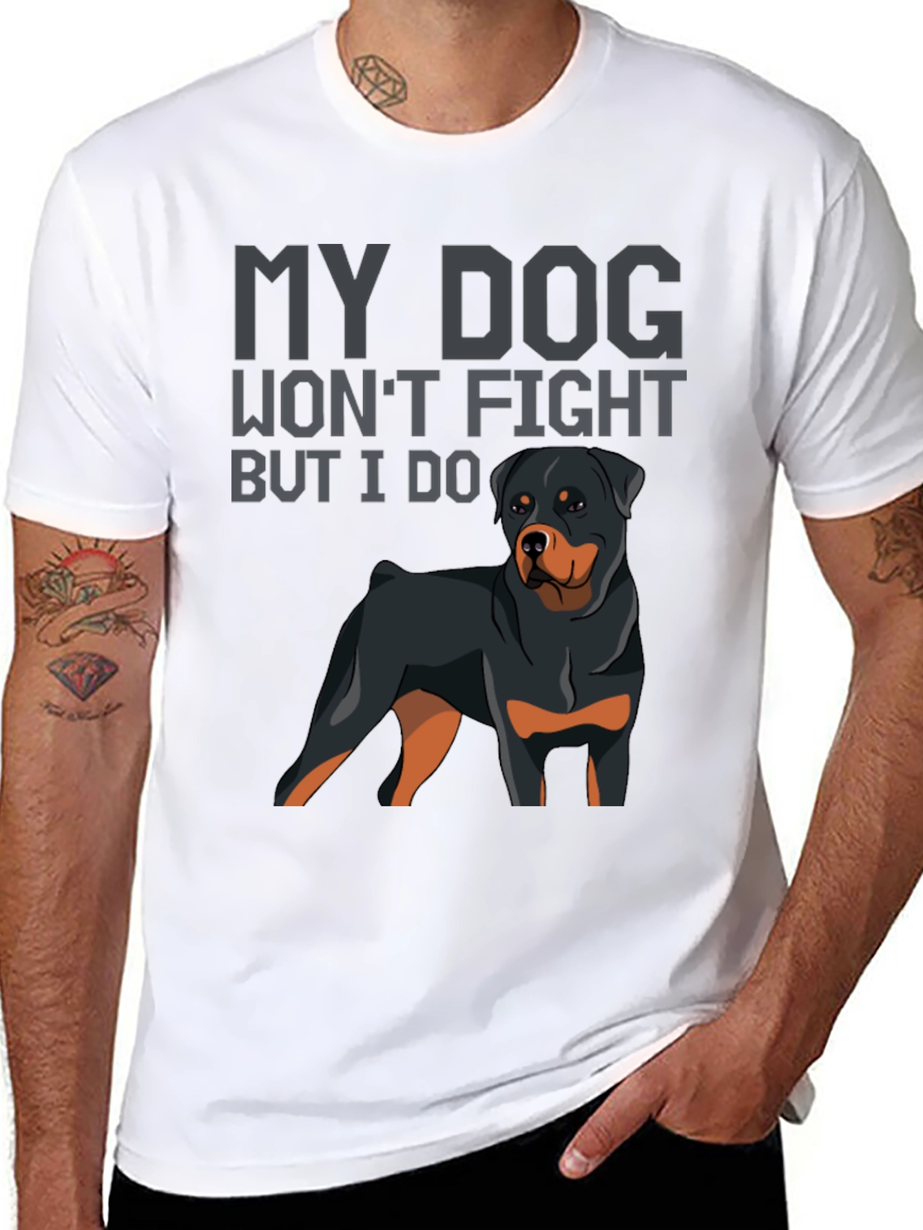My Dog Wont Fight But I Do T-Shirt